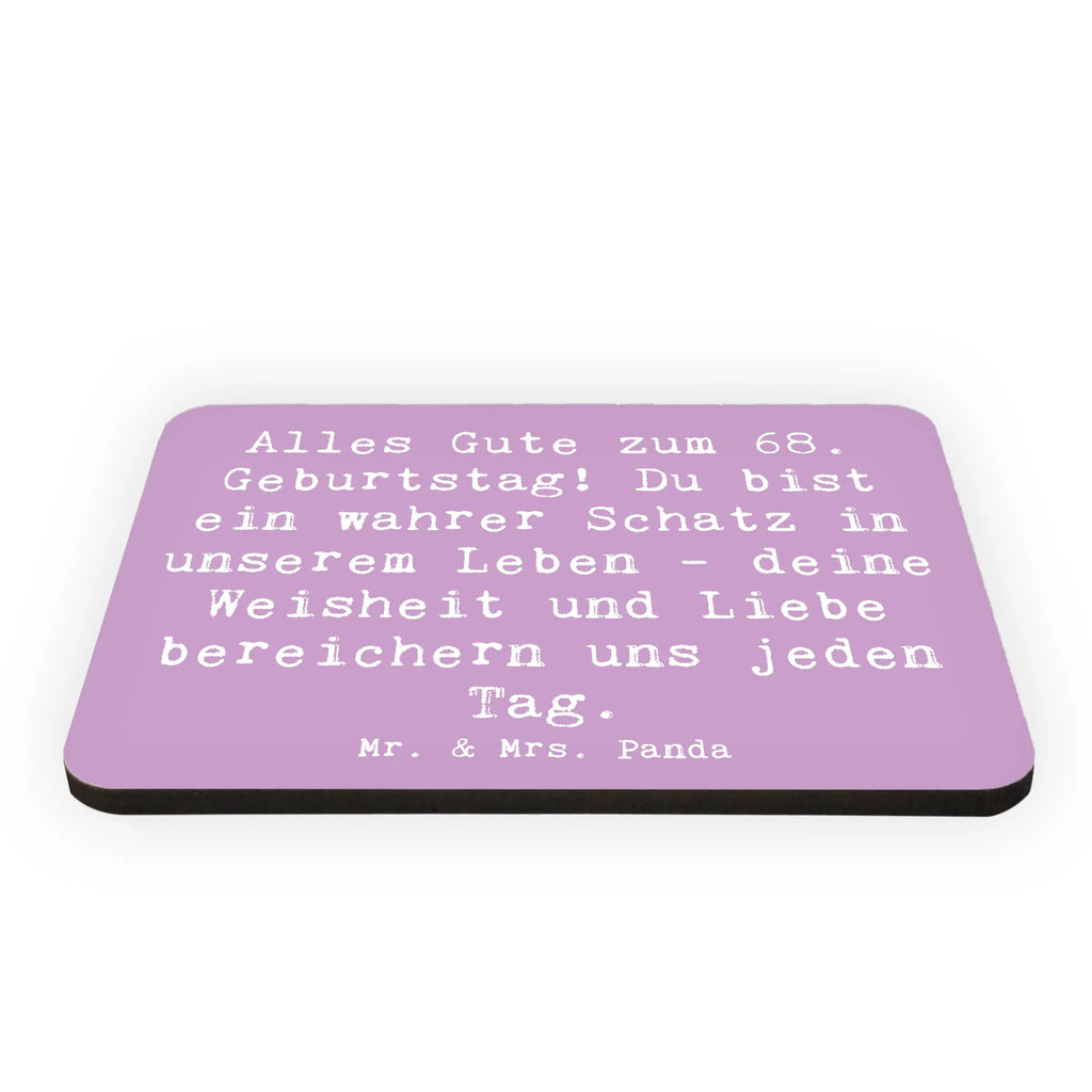 Magnet Saying Alles Gute zum 68. Geburtstag! Du bist ein wahrer Schatz in unserem Leben - deine Weisheit und Liebe bereichern uns jeden Tag. Dekomagnet, Whiteboard Magnet, Kühlschrankmagnet, Pinnwandmagnet, Notiz Magnet, Motivmagnete, Souvenir Magnet, Kühlschrank Dekoration, Geburtstag, Geburtstagsgeschenk, Geschenk