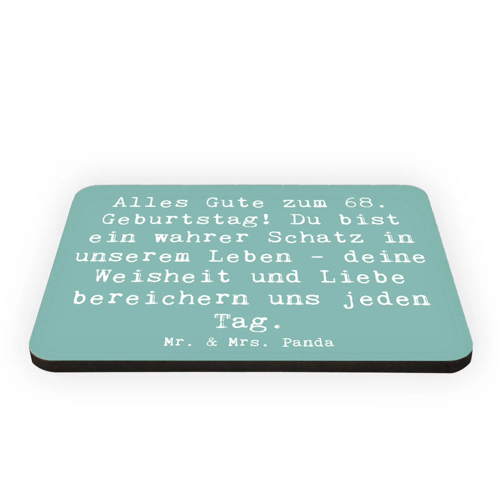 Magnet Saying Alles Gute zum 68. Geburtstag! Du bist ein wahrer Schatz in unserem Leben - deine Weisheit und Liebe bereichern uns jeden Tag. Dekomagnet, Whiteboard Magnet, Kühlschrankmagnet, Pinnwandmagnet, Notiz Magnet, Motivmagnete, Souvenir Magnet, Kühlschrank Dekoration, Geburtstag, Geburtstagsgeschenk, Geschenk