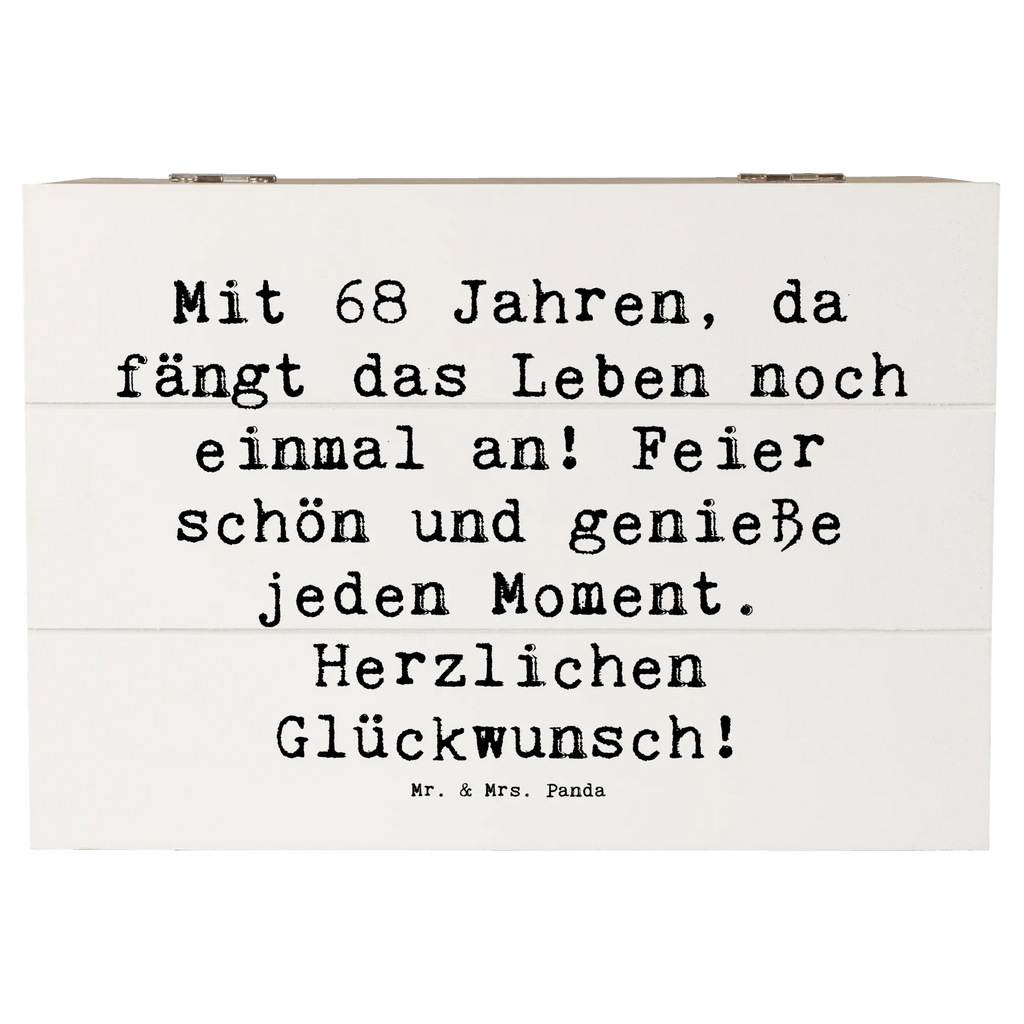 Wooden chest Saying Mit 68 Jahren, da fängt das Leben noch einmal an! Feier schön und genieße jeden Moment. Herzlichen Glückwunsch! Kiste, Dekokiste, Geschenkdose, Holzkiste, Geschenkbox, Schatzkiste, Erinnerungskiste, Truhe, Erinnerungsbox, Aufbewahrungsbox, XXL, Schatulle, Geburtstag, Geburtstagsgeschenk, Geschenk