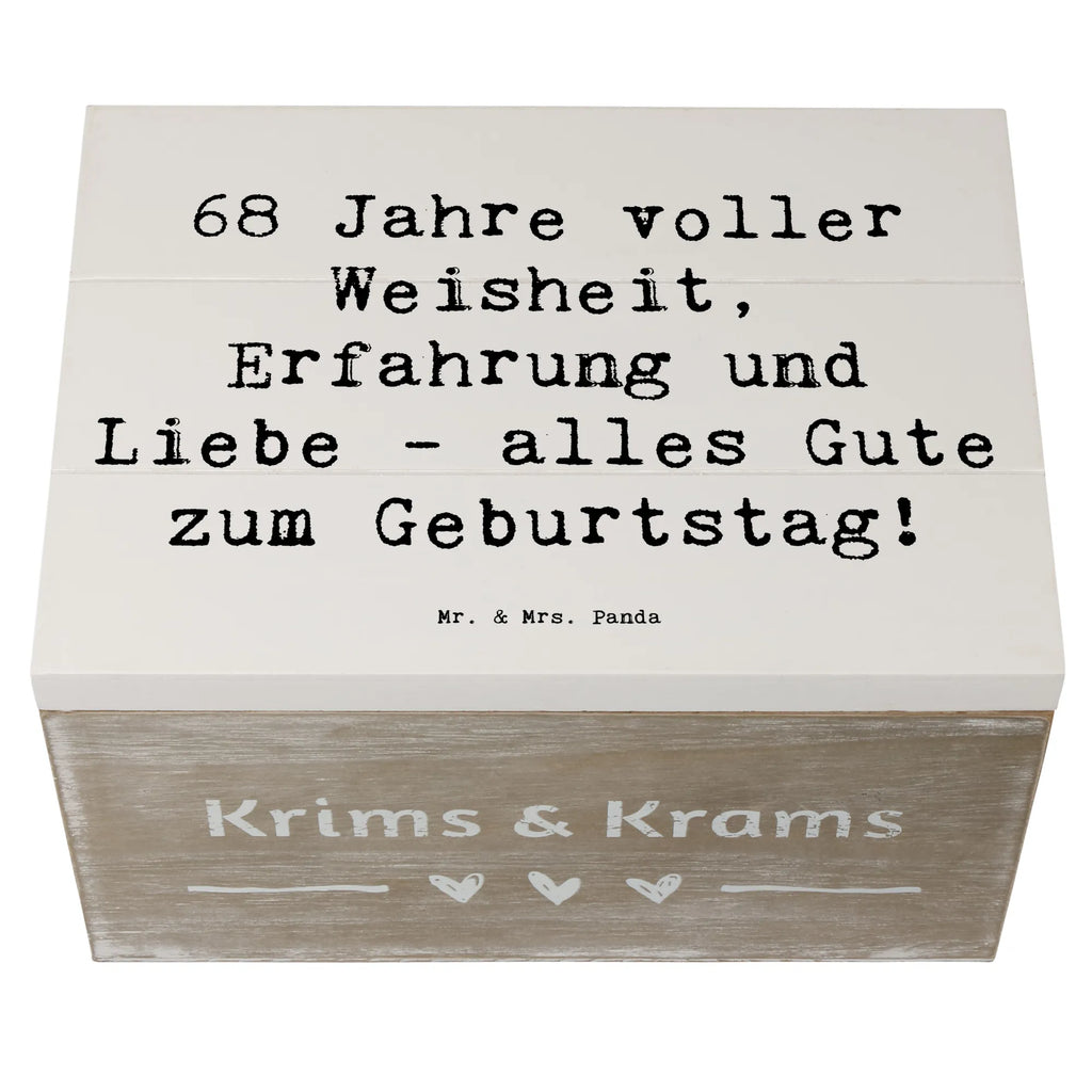 Holzkiste Spruch 68. Geburtstag Holzkiste, Schatulle, Aufbewahrungsbox, Geschenkdose, Erinnerungskiste, Erinnerungsbox, Dekokiste, Schatzkiste, Geschenkbox, Truhe, Kiste, XXL, Geburtstag, Geburtstagsgeschenk, Geschenk