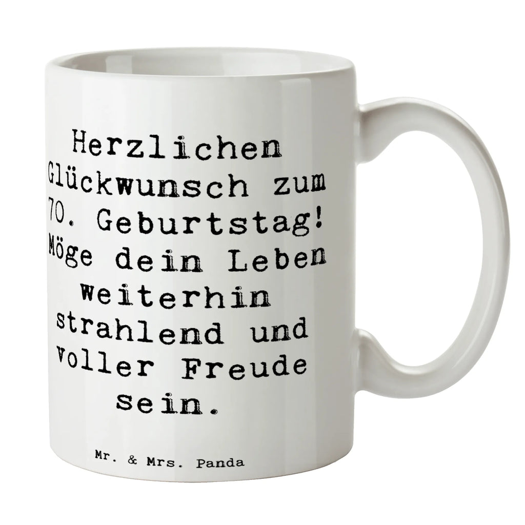 Tasse Spruch 70. Geburtstag Glückwünsche Porzellantasse, Teetasse, Tasse mit Motiven, Keramiktasse, Tasse mit Zitaten, Geschenktasse, Tasse, Bürotasse, Kaffeetasse, Geburtstag, Geburtstagsgeschenk, Geschenk