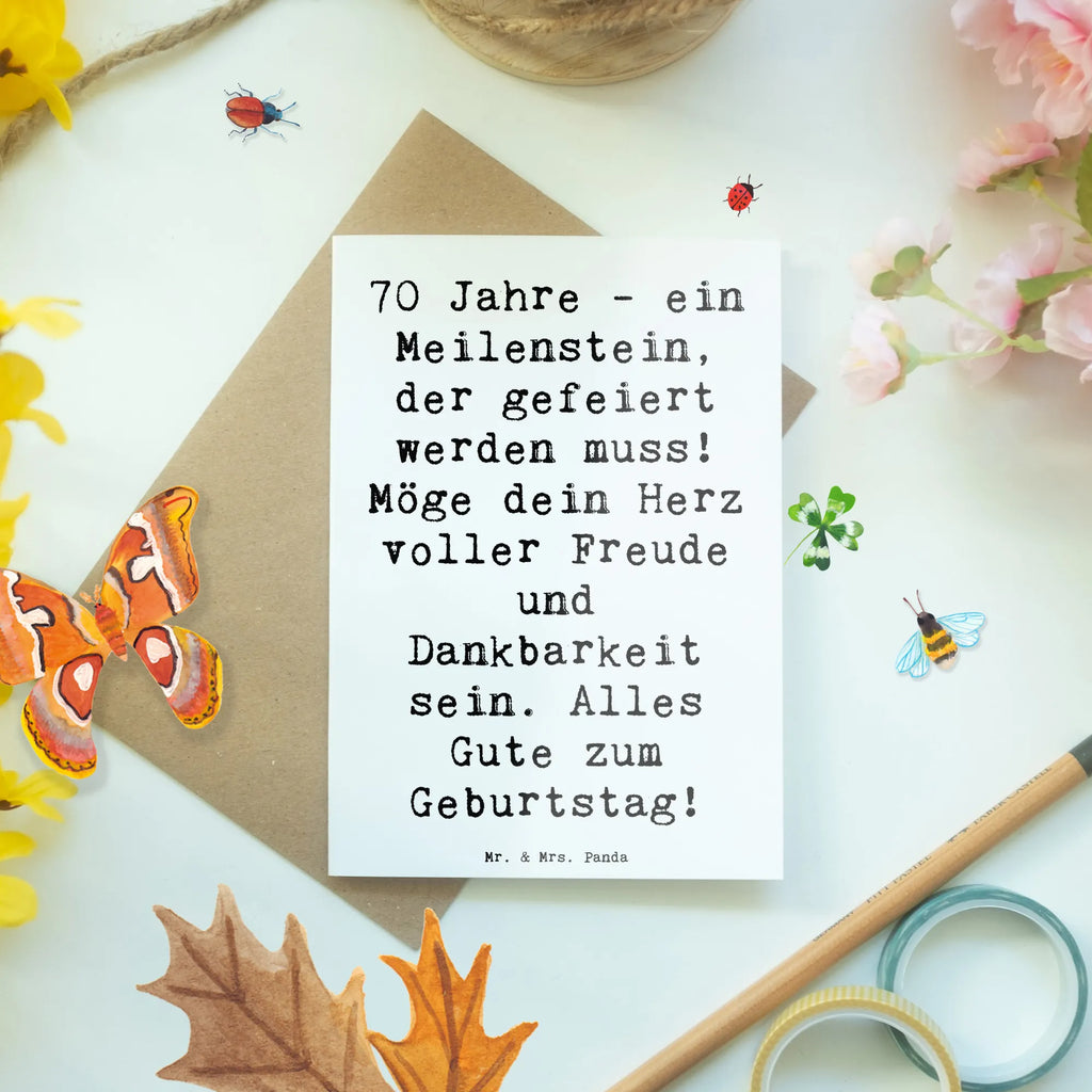 Grußkarte Spruch 70. Geburtstag Meilenstein Hochzeitskarte, Glückwunschkarte, Klappkarte, Karte, Ansichtskarten, Einladungskarte, Grußkarte, Geburtstagskarte, Geburtstag, Geburtstagsgeschenk, Geschenk