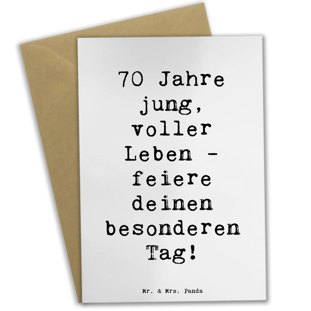 Greetings card Saying 70 Jahre jung, voller Leben - feiere deinen besonderen Tag! Geburtstagskarte, Hochzeitskarte, Klappkarte, Karte, Glückwunschkarte, Grußkarte, Ansichtskarten, Einladungskarte, Geburtstag, Geburtstagsgeschenk, Geschenk