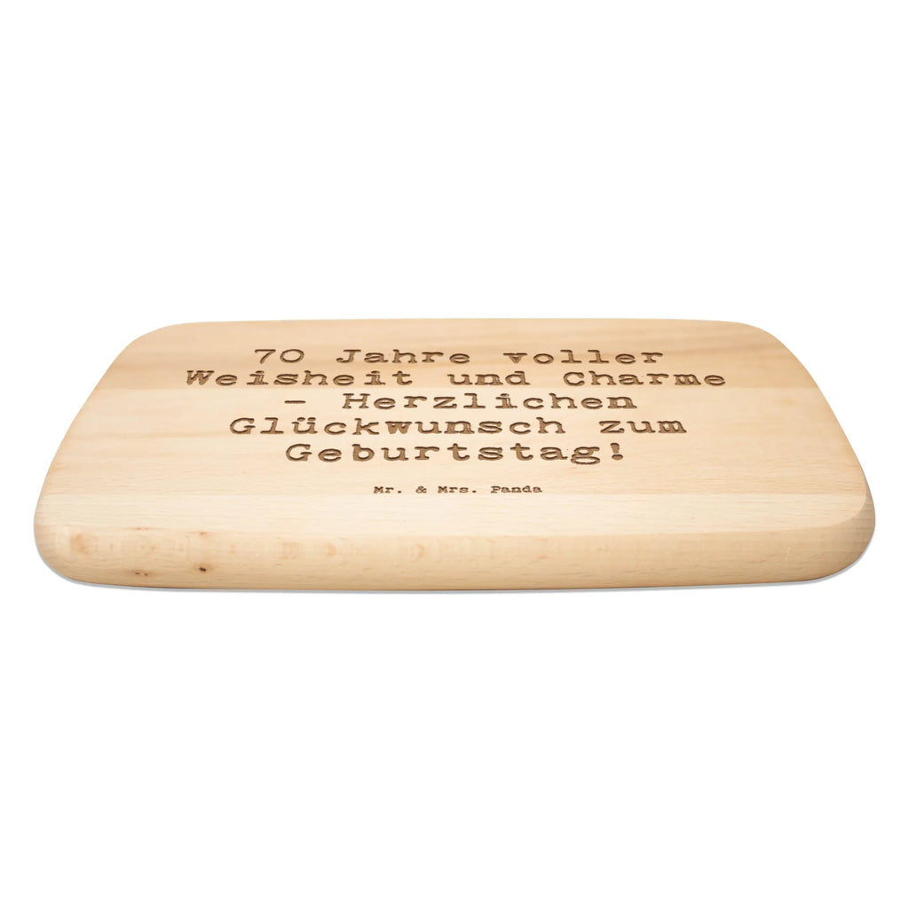 Śniadaniowa deska Przysłowie 70 Jahre voller Weisheit und Charme - Herzlichen Glückwunsch zum Geburtstag! Urodziny, prezent urodzinowy, prezent