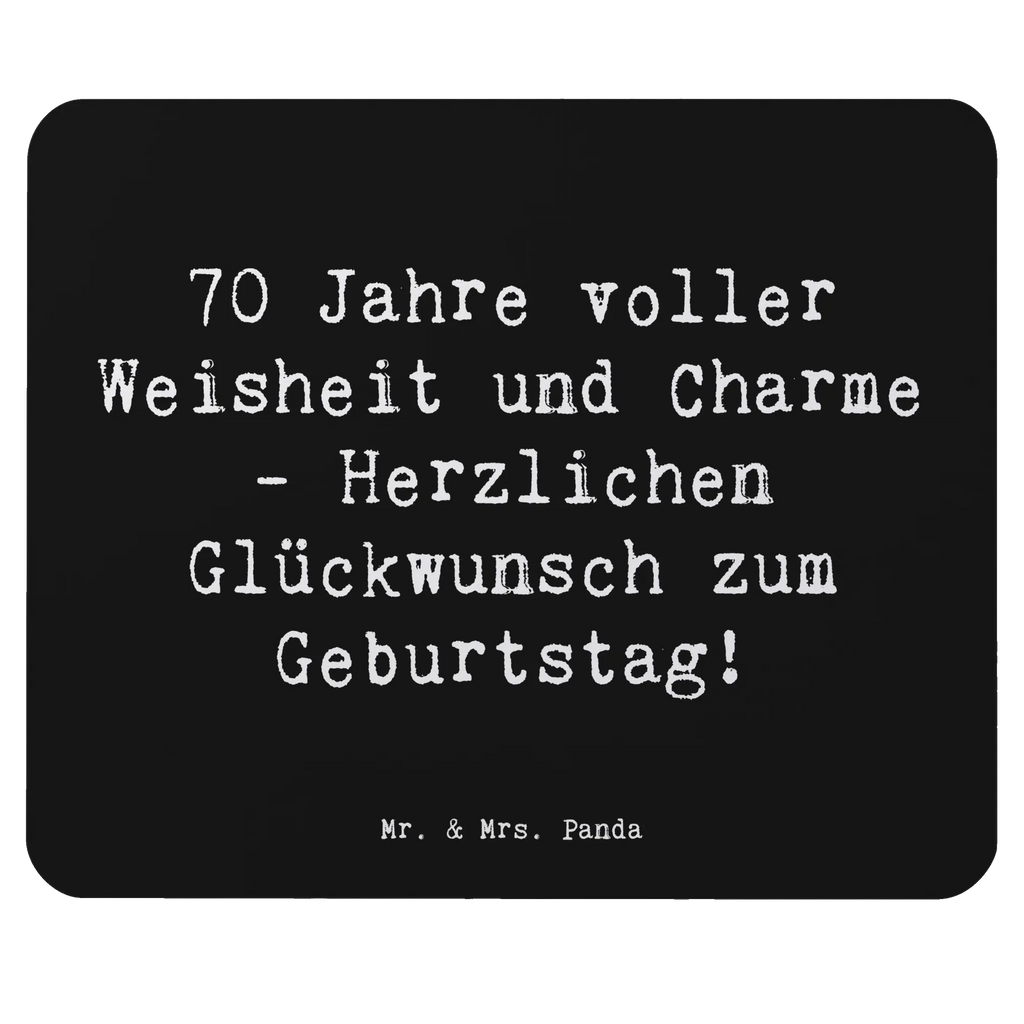 Mouse mat Saying 70 Jahre voller Weisheit und Charme - Herzlichen Glückwunsch zum Geburtstag! Arbeitszimmer, Büroausstattung, Einzigartiges Mauspad, Designer Mauspad, Mausunterlage, PC Zubehör, Mousepad, Mauspad Büro, Mauspad, Computer zubehör, Geburtstag, Geburtstagsgeschenk, Geschenk