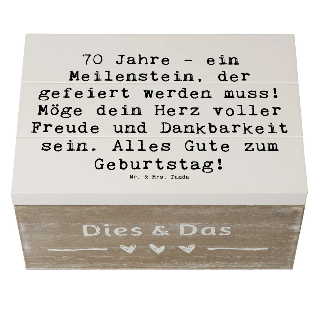 Holzkiste Spruch 70. Geburtstag Meilenstein Geschenkbox, Erinnerungskiste, Holzkiste, Schatulle, Schatzkiste, Geschenkdose, Kiste, Dekokiste, Erinnerungsbox, Truhe, XXL, Aufbewahrungsbox, Geburtstag, Geburtstagsgeschenk, Geschenk