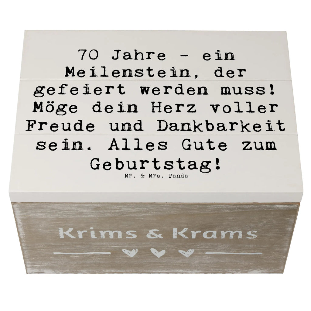 Holzkiste Spruch 70. Geburtstag Meilenstein Geschenkbox, Erinnerungskiste, Holzkiste, Schatulle, Schatzkiste, Geschenkdose, Kiste, Dekokiste, Erinnerungsbox, Truhe, XXL, Aufbewahrungsbox, Geburtstag, Geburtstagsgeschenk, Geschenk