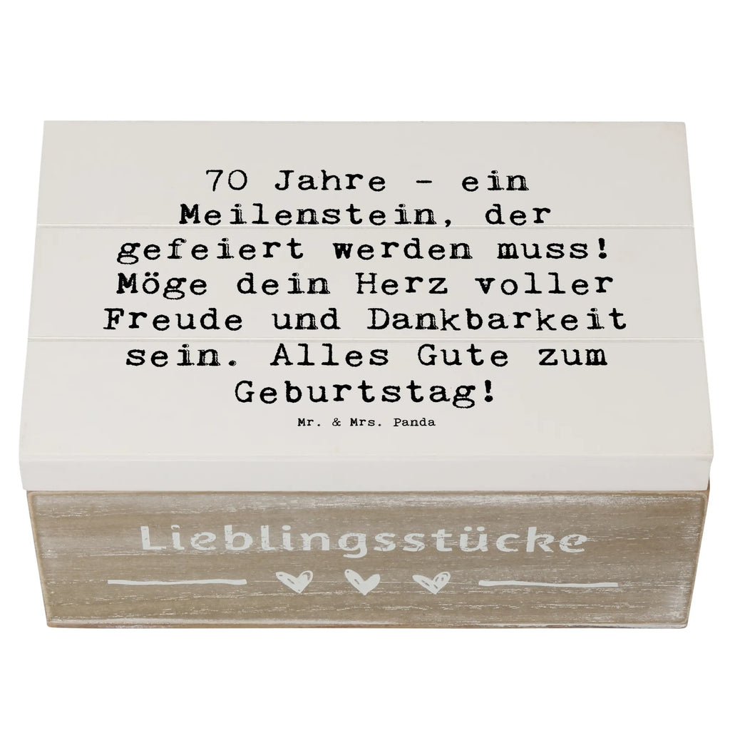 Holzkiste Spruch 70. Geburtstag Meilenstein Geschenkbox, Erinnerungskiste, Holzkiste, Schatulle, Schatzkiste, Geschenkdose, Kiste, Dekokiste, Erinnerungsbox, Truhe, XXL, Aufbewahrungsbox, Geburtstag, Geburtstagsgeschenk, Geschenk