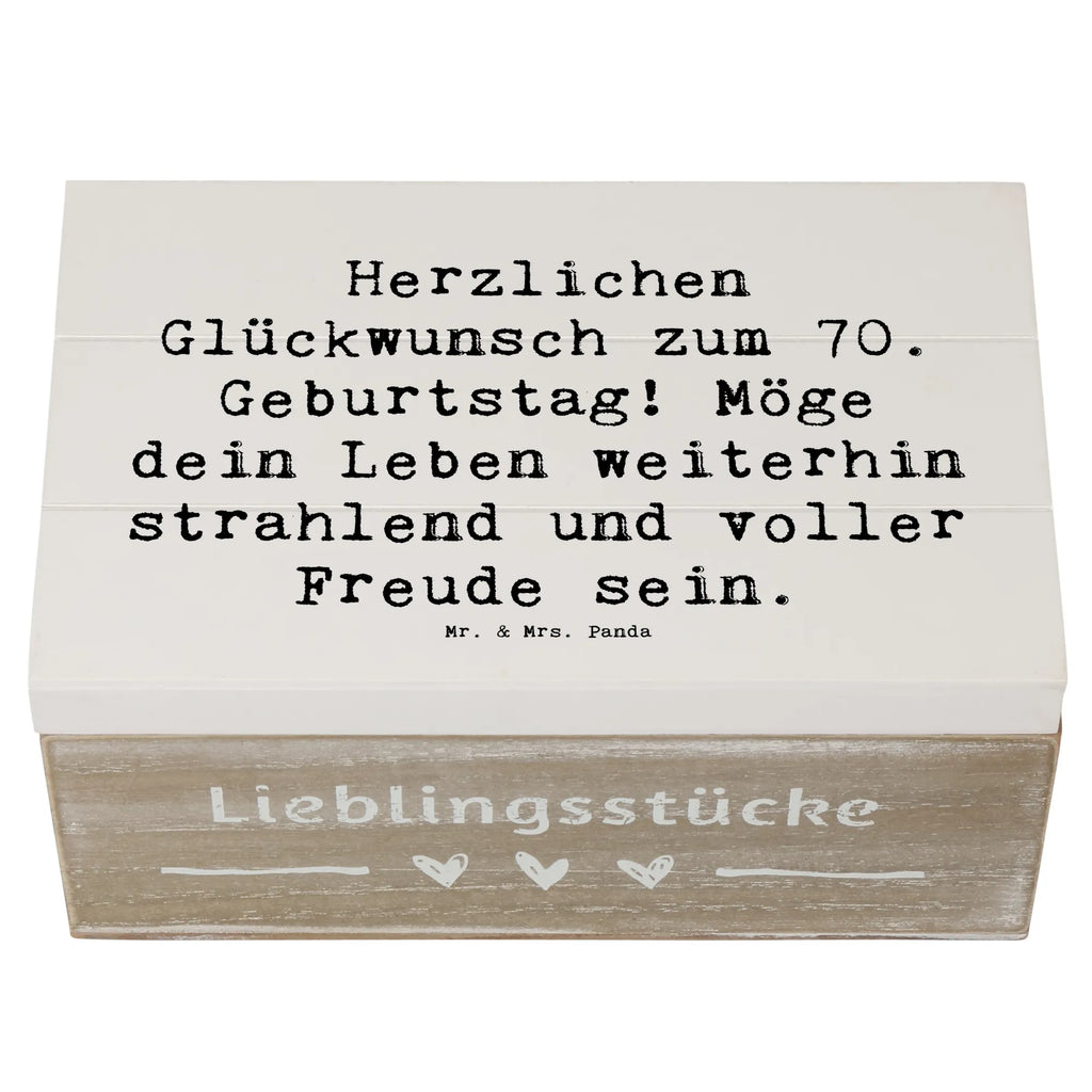 Holzkiste Spruch 70. Geburtstag Glückwünsche Dekokiste, Truhe, Schatzkiste, Kiste, Aufbewahrungsbox, XXL, Geschenkdose, Holzkiste, Erinnerungsbox, Erinnerungskiste, Geschenkbox, Schatulle, Geburtstag, Geburtstagsgeschenk, Geschenk