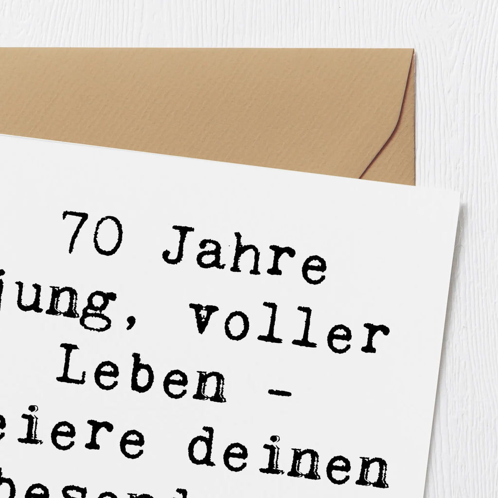 Deluxe Karte Spruch 70. Geburtstag Feier Karte, Hochzeitskarte, Einladungskarte, Glückwunschkarte, Hochwertige Grußkarte, Geburtstagskarte, Hochwertige Klappkarte, Grußkarte, Klappkarte, Geburtstag, Geburtstagsgeschenk, Geschenk