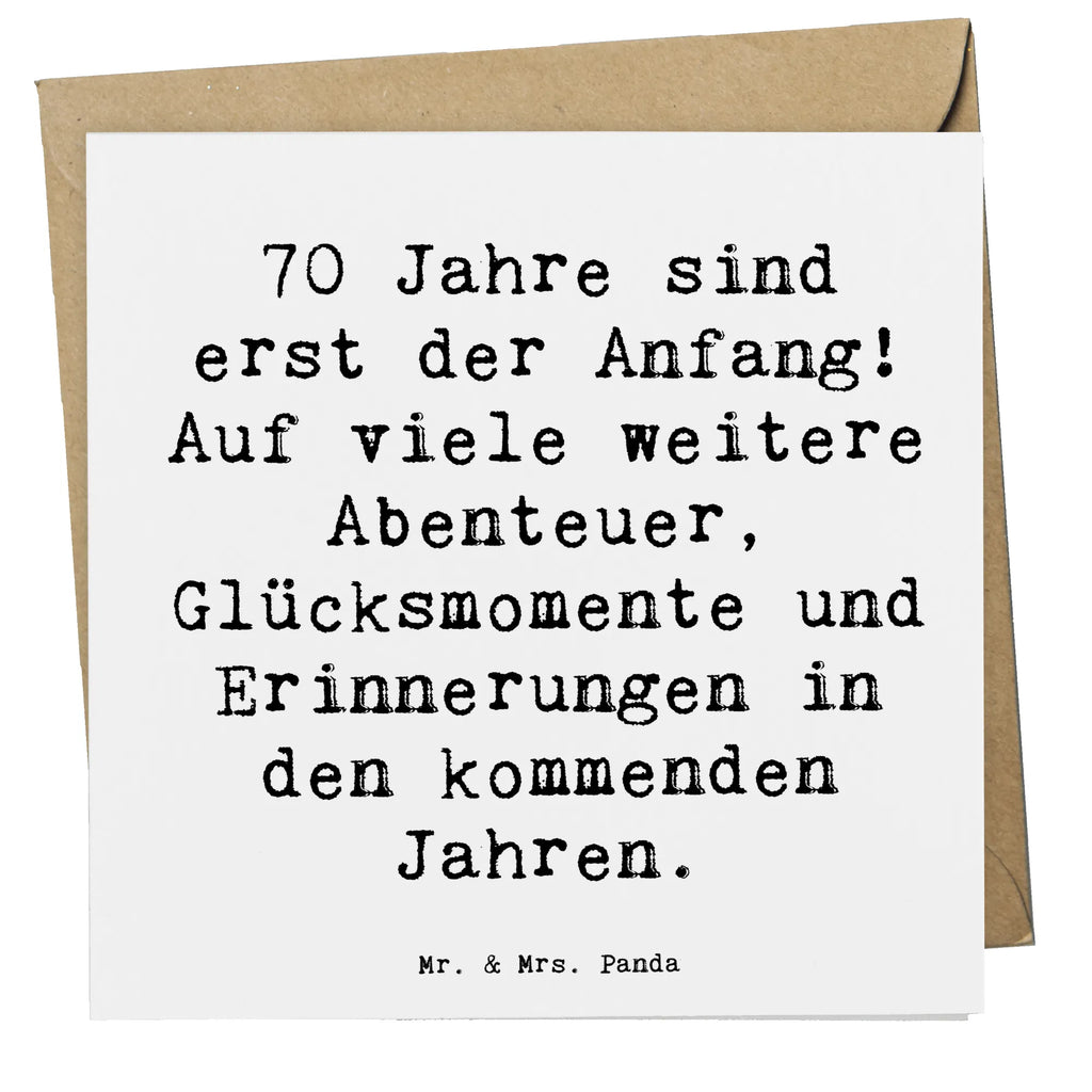 Deluxe Card Saying 70 Jahre sind erst der Anfang! Auf viele weitere Abenteuer, Glücksmomente und Erinnerungen in den kommenden Jahren. Hochzeitskarte, Geburtstagskarte, Klappkarte, Grußkarte, Hochwertige Grußkarte, Glückwunschkarte, Hochwertige Klappkarte, Karte, Einladungskarte, Geburtstag, Geburtstagsgeschenk, Geschenk