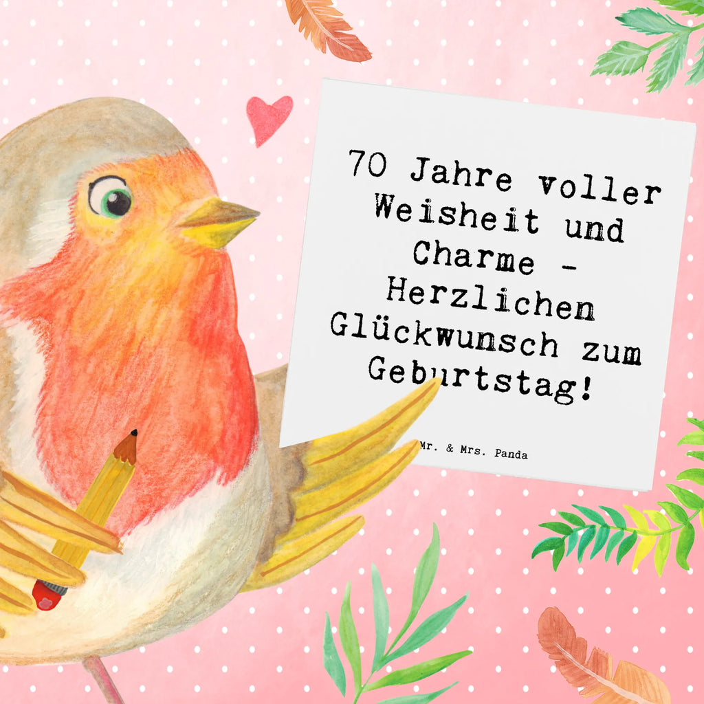 Deluxe Card Saying 70 Jahre voller Weisheit und Charme - Herzlichen Glückwunsch zum Geburtstag! Karte, Einladungskarte, Geburtstagskarte, Hochwertige Grußkarte, Glückwunschkarte, Hochzeitskarte, Klappkarte, Grußkarte, Hochwertige Klappkarte, Geburtstag, Geburtstagsgeschenk, Geschenk