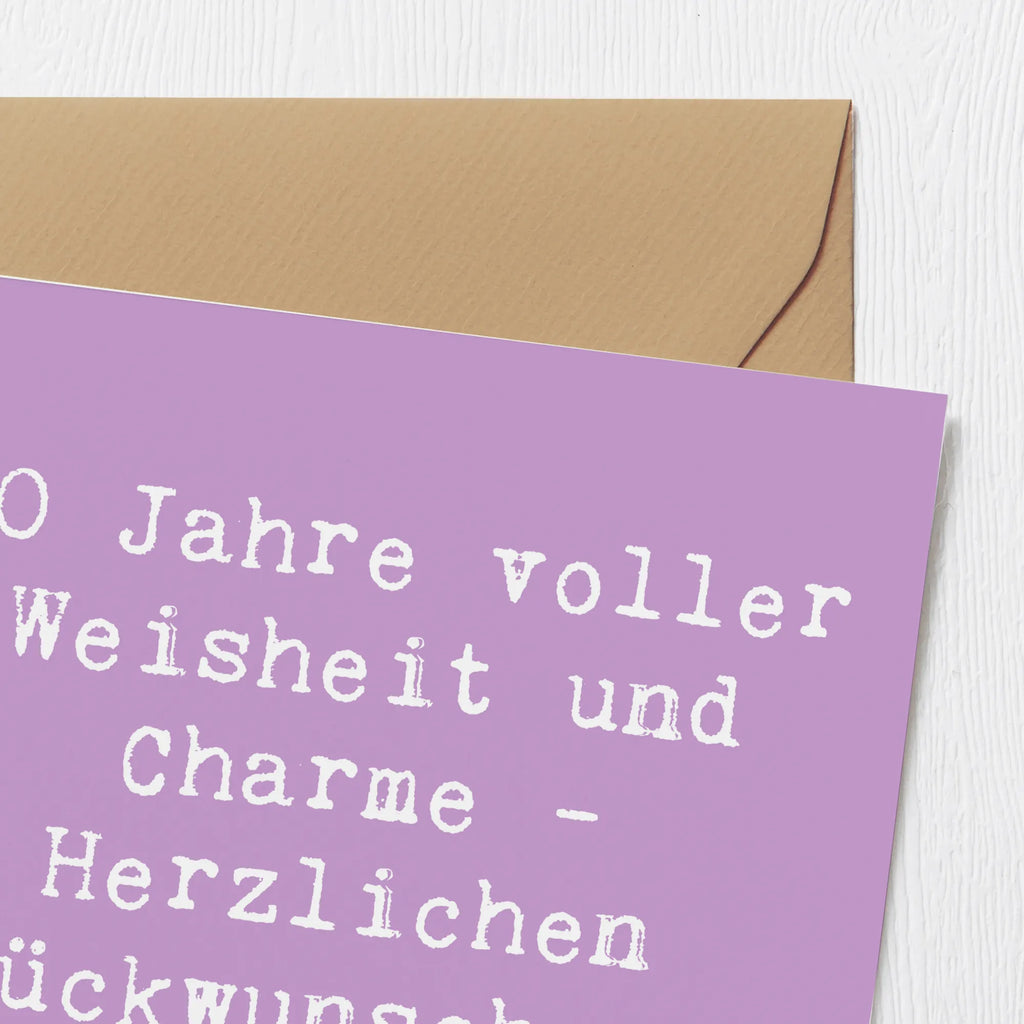 Deluxe Card Saying 70 Jahre voller Weisheit und Charme - Herzlichen Glückwunsch zum Geburtstag! Karte, Einladungskarte, Geburtstagskarte, Hochwertige Grußkarte, Glückwunschkarte, Hochzeitskarte, Klappkarte, Grußkarte, Hochwertige Klappkarte, Geburtstag, Geburtstagsgeschenk, Geschenk