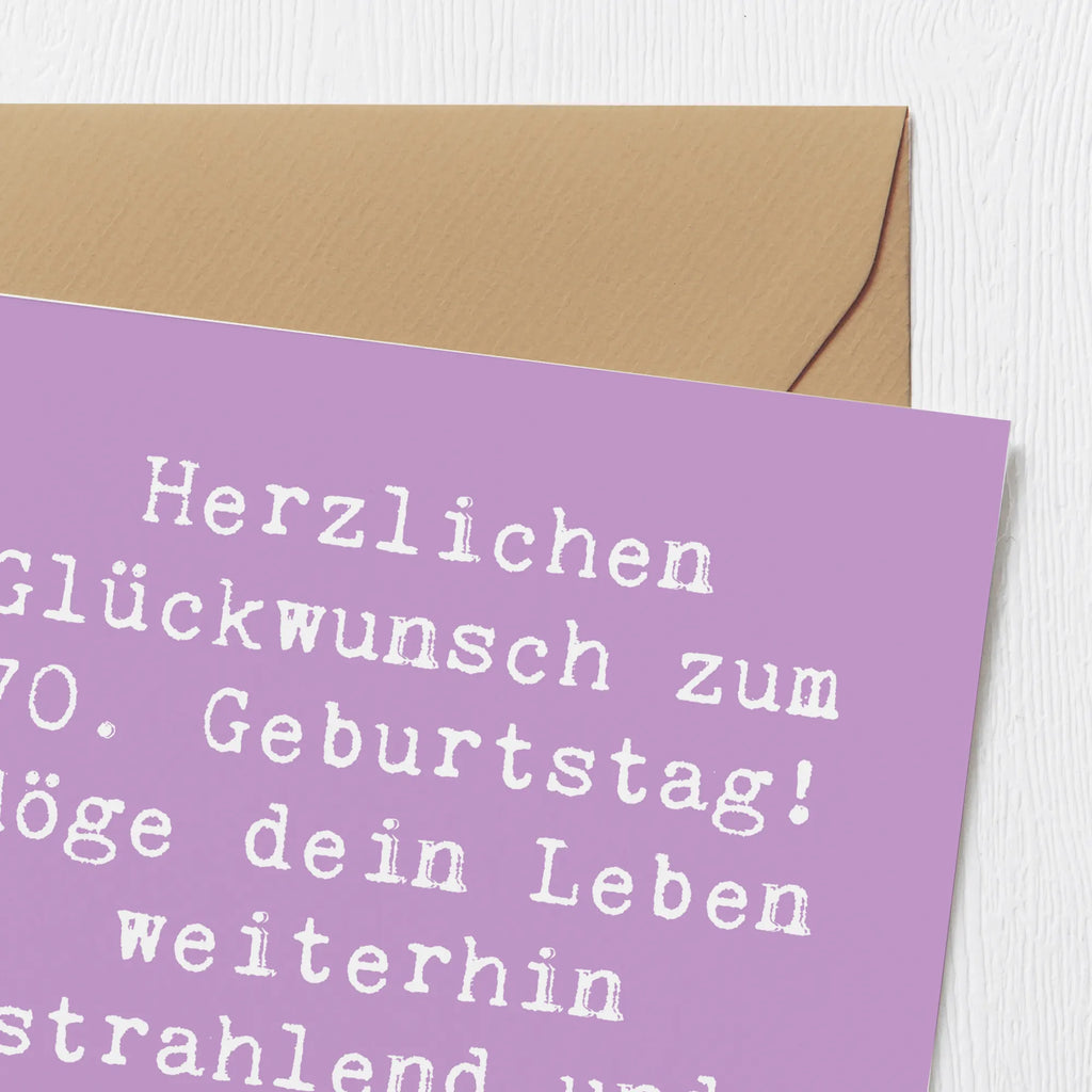Deluxe Card Saying Herzlichen Glückwunsch zum 70. Geburtstag! Möge dein Leben weiterhin strahlend und voller Freude sein. Hochzeitskarte, Hochwertige Klappkarte, Geburtstagskarte, Hochwertige Grußkarte, Karte, Klappkarte, Einladungskarte, Glückwunschkarte, Grußkarte, Geburtstag, Geburtstagsgeschenk, Geschenk