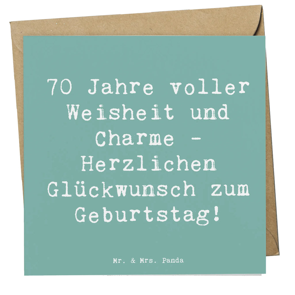 Deluxe Card Saying 70 Jahre voller Weisheit und Charme - Herzlichen Glückwunsch zum Geburtstag! Karte, Einladungskarte, Geburtstagskarte, Hochwertige Grußkarte, Glückwunschkarte, Hochzeitskarte, Klappkarte, Grußkarte, Hochwertige Klappkarte, Geburtstag, Geburtstagsgeschenk, Geschenk