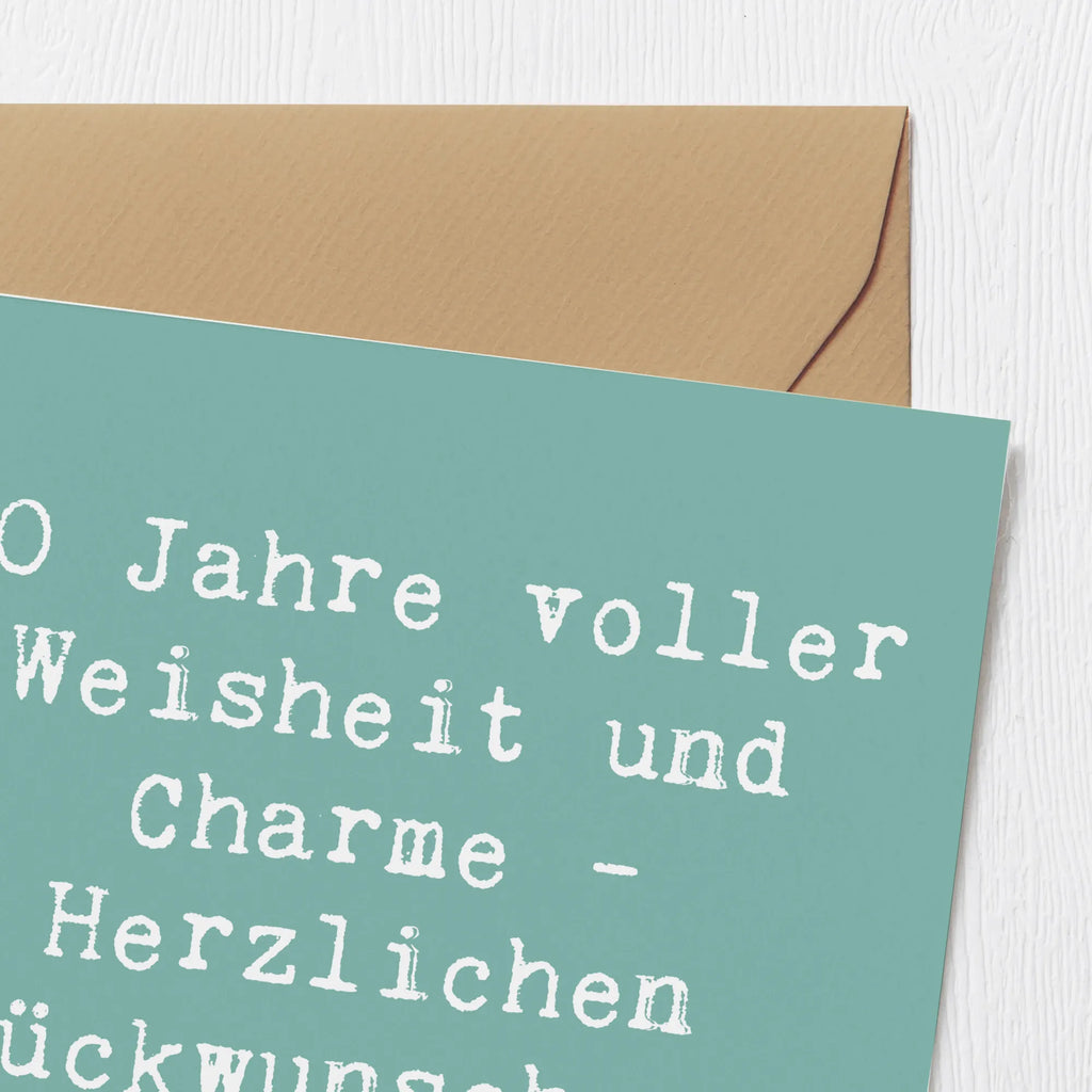 Deluxe Card Saying 70 Jahre voller Weisheit und Charme - Herzlichen Glückwunsch zum Geburtstag! Karte, Einladungskarte, Geburtstagskarte, Hochwertige Grußkarte, Glückwunschkarte, Hochzeitskarte, Klappkarte, Grußkarte, Hochwertige Klappkarte, Geburtstag, Geburtstagsgeschenk, Geschenk