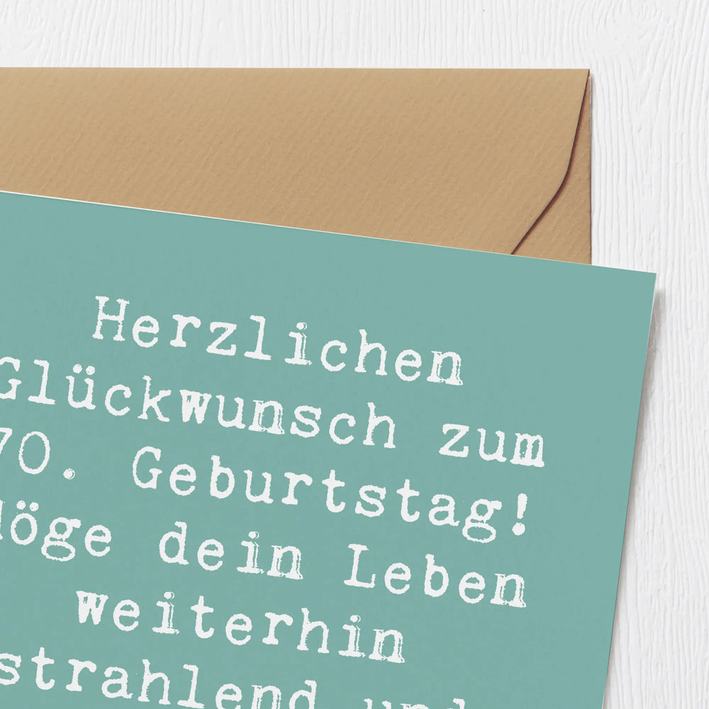 Deluxe Card Saying Herzlichen Glückwunsch zum 70. Geburtstag! Möge dein Leben weiterhin strahlend und voller Freude sein. Hochzeitskarte, Hochwertige Klappkarte, Geburtstagskarte, Hochwertige Grußkarte, Karte, Klappkarte, Einladungskarte, Glückwunschkarte, Grußkarte, Geburtstag, Geburtstagsgeschenk, Geschenk