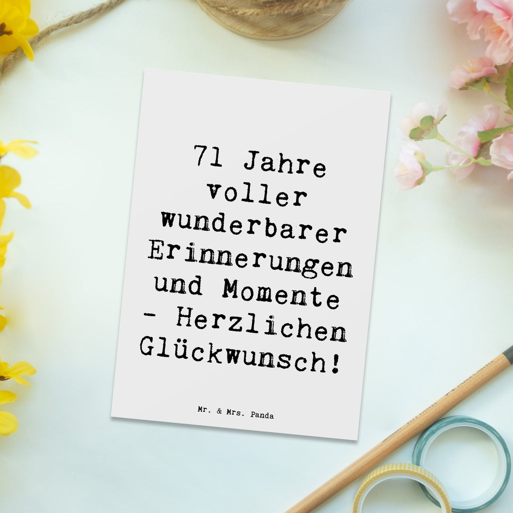 Postkarte Spruch 71. Geburtstag Erinnerungen Karte, Dankeskarte, Grußkarte, Ansichtskarten, Einladung Geburtstag, Einladungskarten Geburtstag, Einladung, Geburtstagskarte, Ansichtskarte, Postkarte, Geschenkkarte, Einladungskarte, Geburtstag, Geburtstagsgeschenk, Geschenk