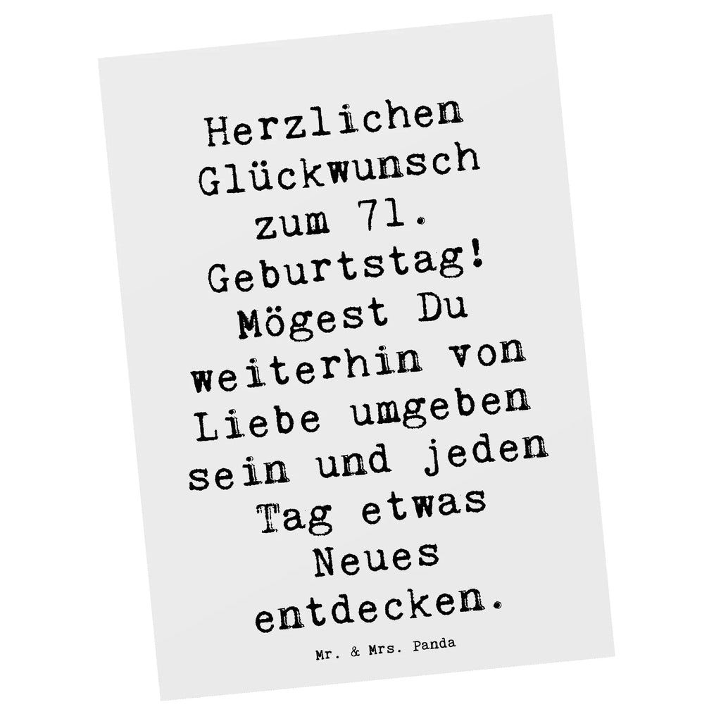 Postkarte Spruch 71. Geburtstag Freude Einladungskarte, Geschenkkarte, Ansichtskarten, Einladungskarten Geburtstag, Einladung Geburtstag, Geburtstagskarte, Einladung, Karte, Grußkarte, Ansichtskarte, Postkarte, Dankeskarte, Geburtstag, Geburtstagsgeschenk, Geschenk