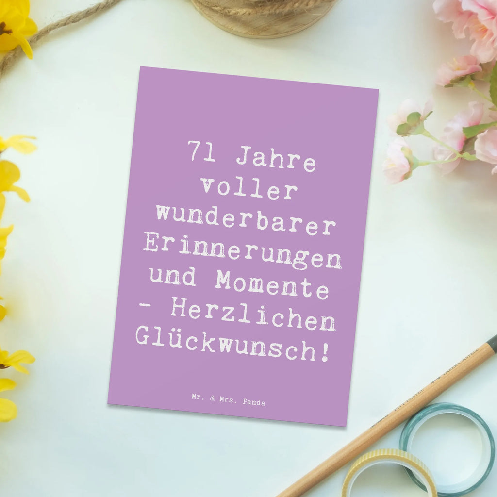 Postkarte Spruch 71. Geburtstag Erinnerungen Karte, Dankeskarte, Grußkarte, Ansichtskarten, Einladung Geburtstag, Einladungskarten Geburtstag, Einladung, Geburtstagskarte, Ansichtskarte, Postkarte, Geschenkkarte, Einladungskarte, Geburtstag, Geburtstagsgeschenk, Geschenk