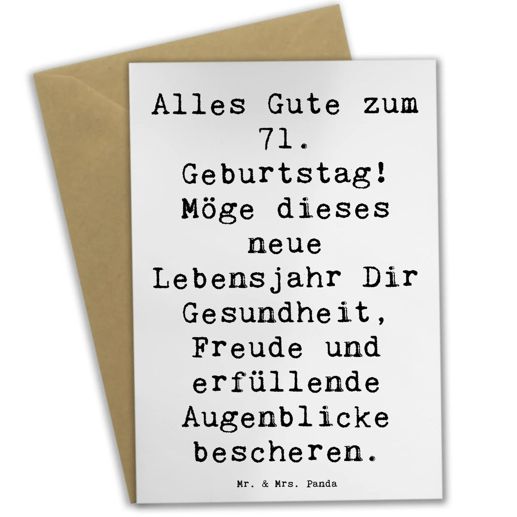 Grußkarte Spruch 71. Geburtstag Einladungskarte, Glückwunschkarte, Geburtstagskarte, Hochzeitskarte, Grußkarte, Klappkarte, Karte, Ansichtskarten, Geburtstag, Geburtstagsgeschenk, Geschenk