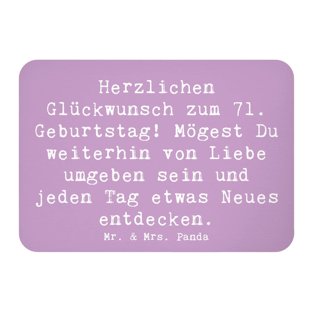 Magnet Spruch 71. Geburtstag Freude Notiz Magnet, Dekomagnet, Pinnwandmagnet, Kühlschrankmagnet, Whiteboard Magnet, Kühlschrank Dekoration, Motivmagnete, Souvenir Magnet, Geburtstag, Geburtstagsgeschenk, Geschenk