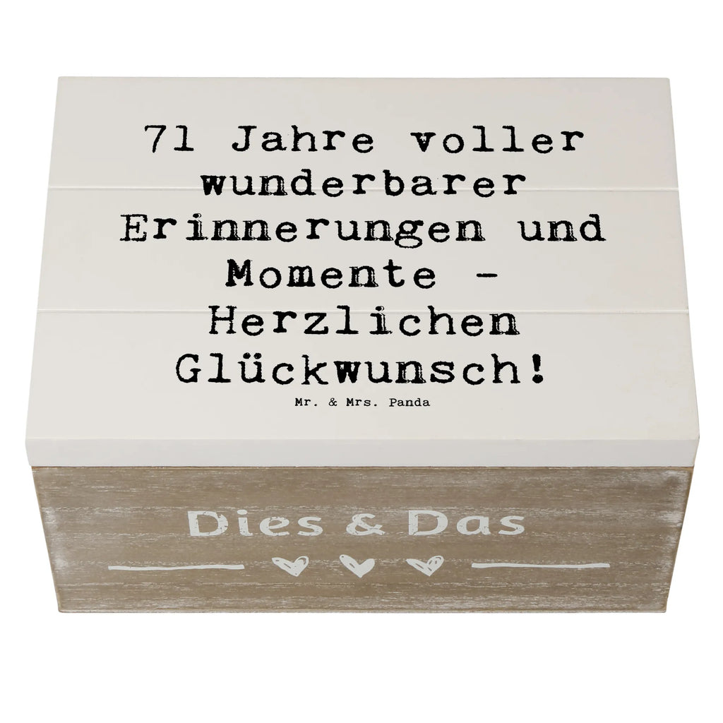 Holzkiste Spruch 71. Geburtstag Erinnerungen Kiste, Geschenkbox, XXL, Holzkiste, Schatulle, Dekokiste, Schatzkiste, Truhe, Geschenkdose, Aufbewahrungsbox, Erinnerungsbox, Erinnerungskiste, Geburtstag, Geburtstagsgeschenk, Geschenk