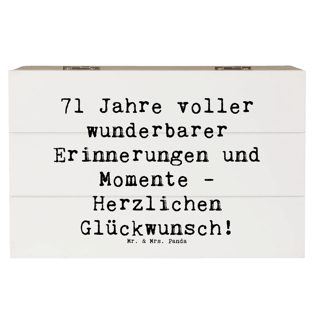 Holzkiste Spruch 71. Geburtstag Erinnerungen Kiste, Geschenkbox, XXL, Holzkiste, Schatulle, Dekokiste, Schatzkiste, Truhe, Geschenkdose, Aufbewahrungsbox, Erinnerungsbox, Erinnerungskiste, Geburtstag, Geburtstagsgeschenk, Geschenk
