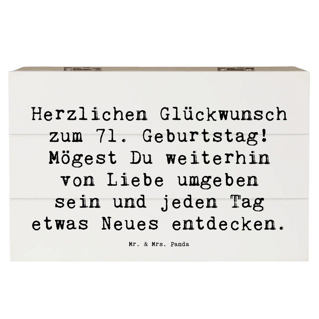 Holzkiste Spruch 71. Geburtstag Freude Erinnerungskiste, XXL, Erinnerungsbox, Geschenkbox, Schatulle, Aufbewahrungsbox, Holzkiste, Geschenkdose, Schatzkiste, Truhe, Kiste, Dekokiste, Geburtstag, Geburtstagsgeschenk, Geschenk