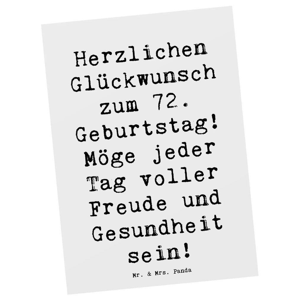 Postkarte Spruch 72. Geburtstag Dankeskarte, Ansichtskarten, Karte, Geschenkkarte, Grußkarte, Ansichtskarte, Geburtstagskarte, Einladungskarte, Einladung, Einladung Geburtstag, Einladungskarten Geburtstag, Postkarte, Geburtstag, Geburtstagsgeschenk, Geschenk