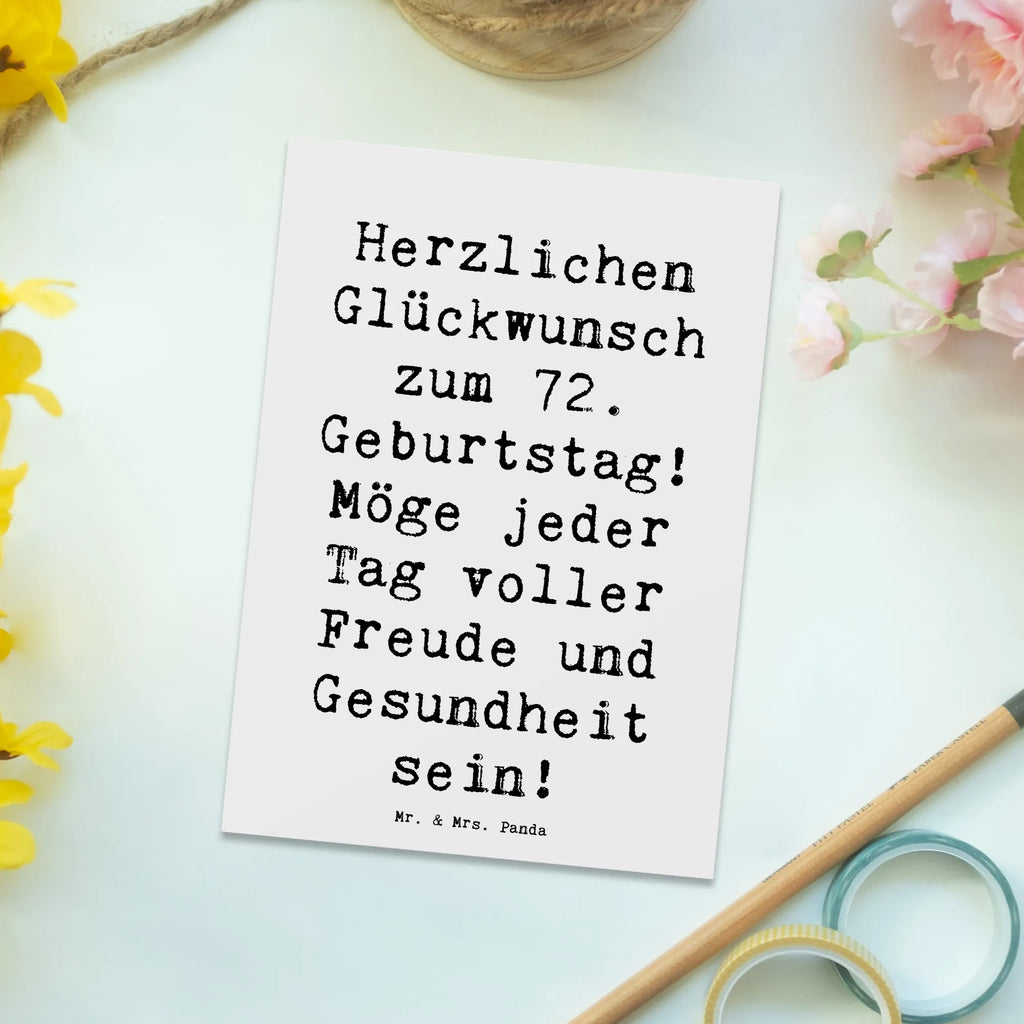 Postkarte Spruch 72. Geburtstag Dankeskarte, Ansichtskarten, Karte, Geschenkkarte, Grußkarte, Ansichtskarte, Geburtstagskarte, Einladungskarte, Einladung, Einladung Geburtstag, Einladungskarten Geburtstag, Postkarte, Geburtstag, Geburtstagsgeschenk, Geschenk