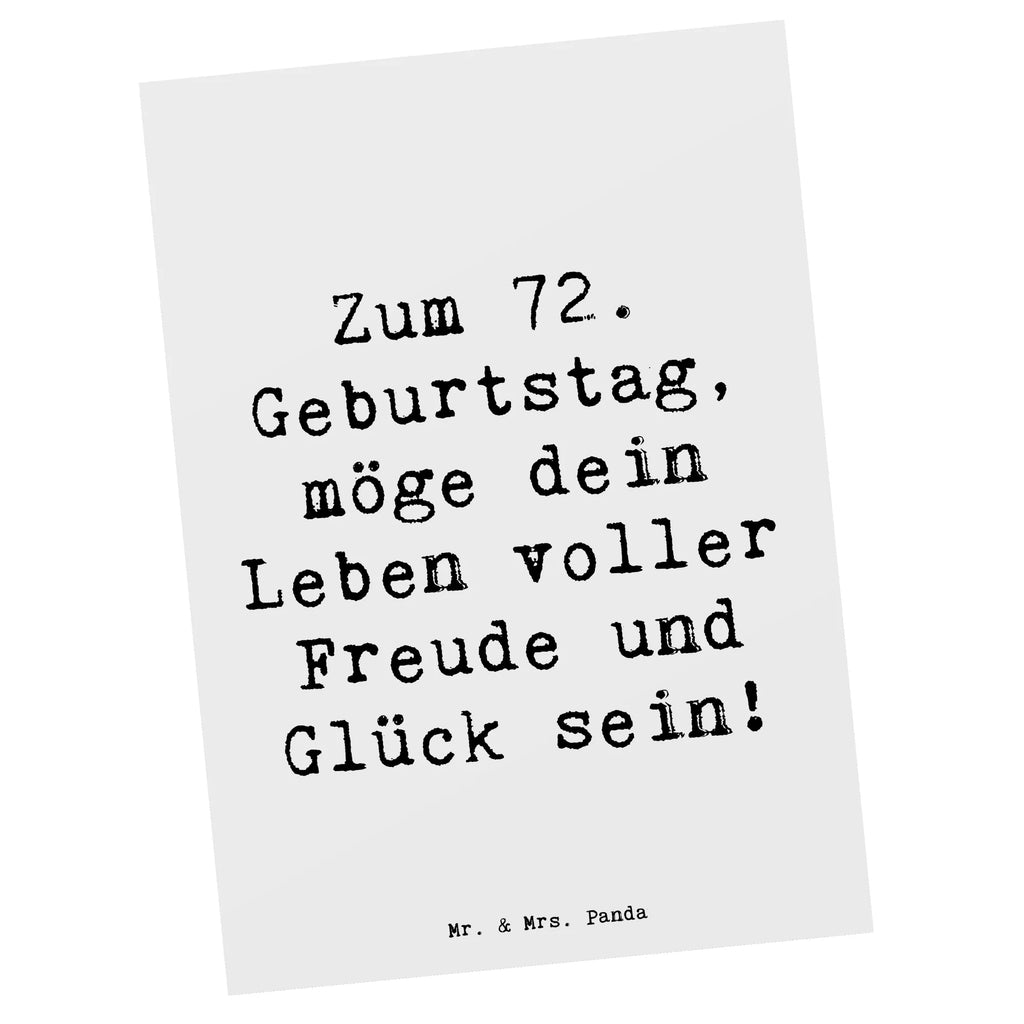 Postcard Saying Zum 72. Geburtstag, möge dein Leben voller Freude und Glück sein! Geschenkkarte, Einladungskarte, Karte, Einladung Geburtstag, Geburtstagskarte, Ansichtskarten, Einladungskarten Geburtstag, Grußkarte, Einladung, Dankeskarte, Postkarte, Ansichtskarte, Geburtstag, Geburtstagsgeschenk, Geschenk