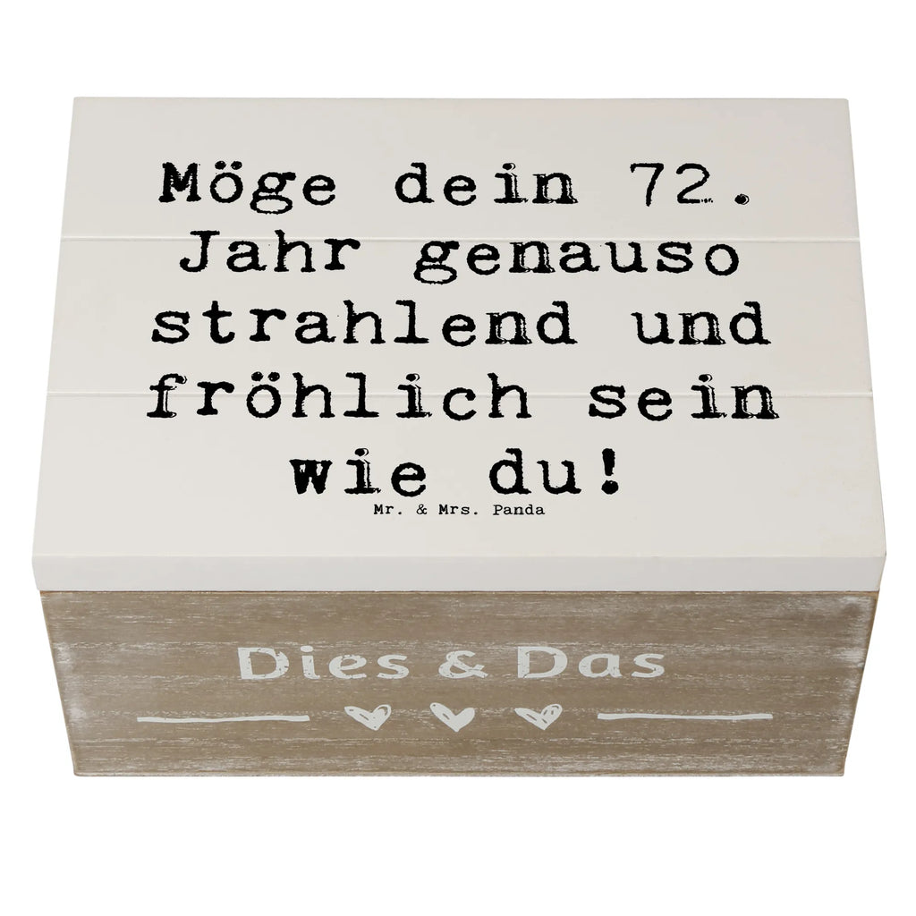 Holzkiste Spruch 72. Geburtstag Freude Glanz Schatzkiste, Schatulle, Erinnerungsbox, XXL, Aufbewahrungsbox, Truhe, Dekokiste, Holzkiste, Erinnerungskiste, Kiste, Geschenkbox, Geschenkdose, Geburtstag, Geburtstagsgeschenk, Geschenk