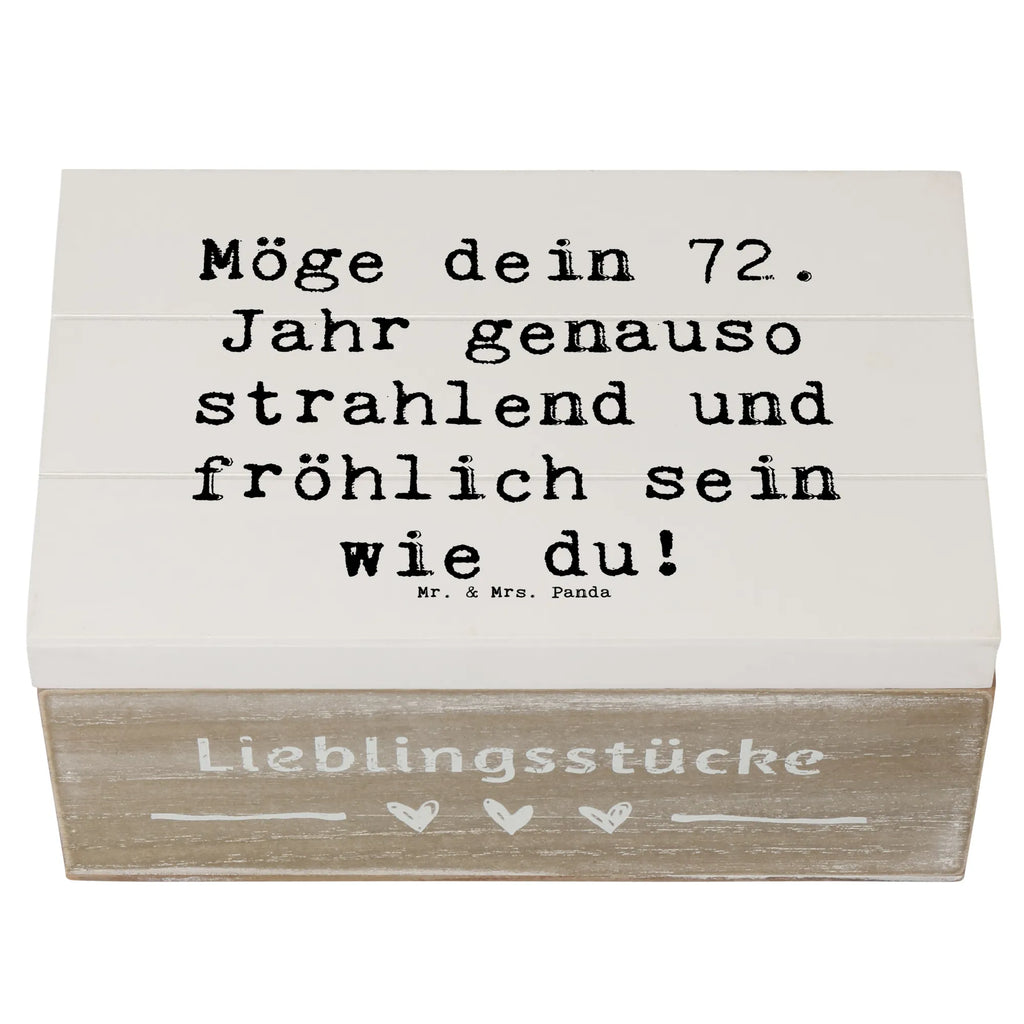 Holzkiste Spruch 72. Geburtstag Freude Glanz Schatzkiste, Schatulle, Erinnerungsbox, XXL, Aufbewahrungsbox, Truhe, Dekokiste, Holzkiste, Erinnerungskiste, Kiste, Geschenkbox, Geschenkdose, Geburtstag, Geburtstagsgeschenk, Geschenk