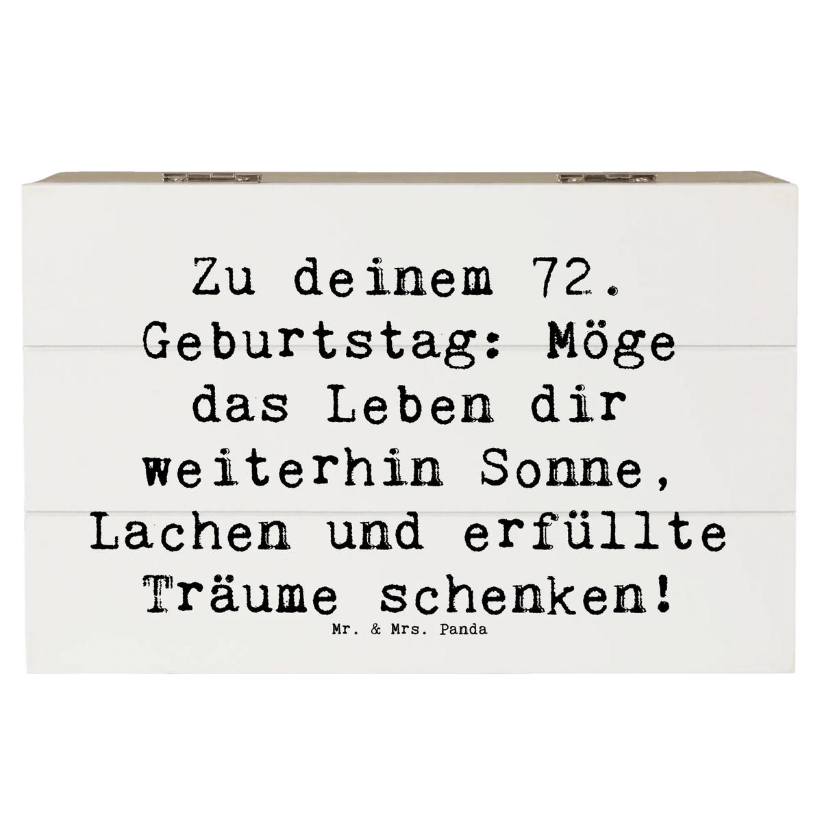 Holzkiste Spruch 72. Geburtstag