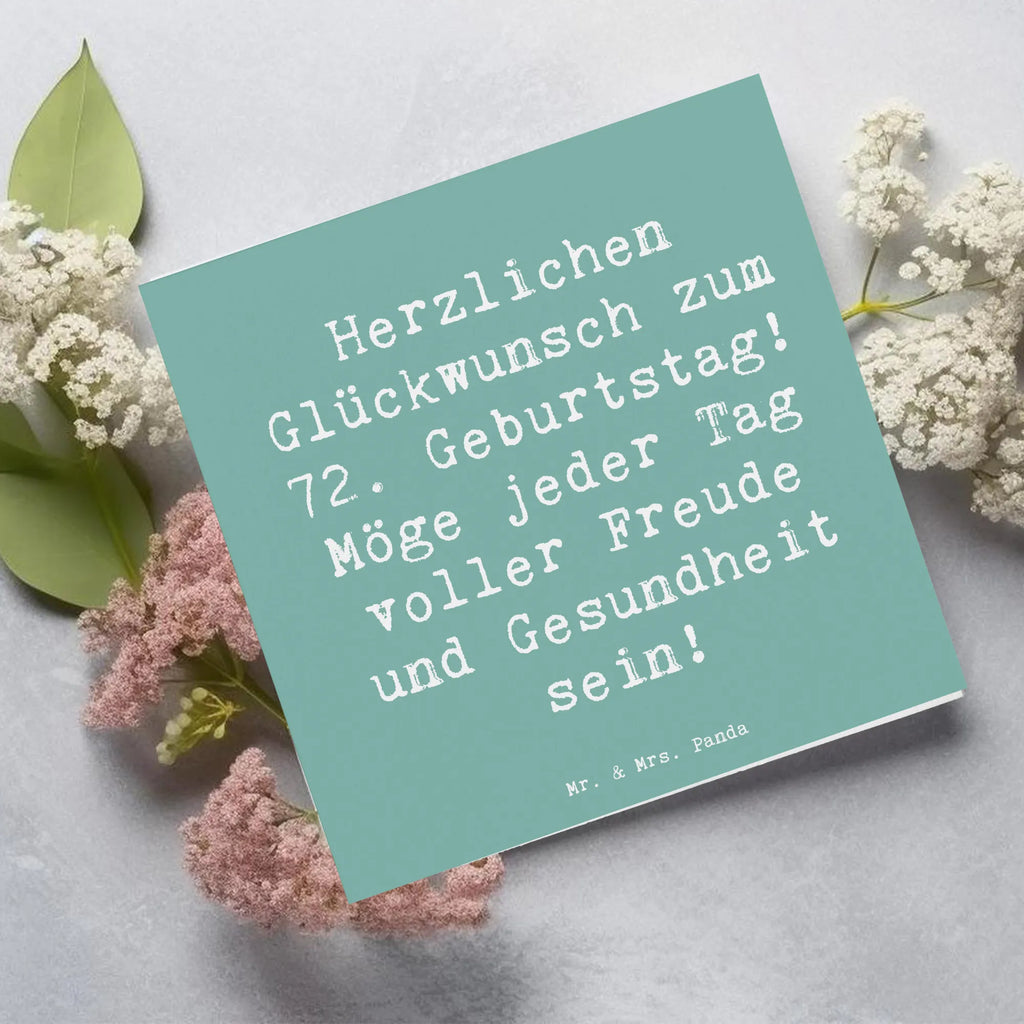 Deluxe Card Saying Herzlichen Glückwunsch zum 72. Geburtstag! Möge jeder Tag voller Freude und Gesundheit sein! Hochzeitskarte, Grußkarte, Klappkarte, Karte, Glückwunschkarte, Hochwertige Klappkarte, Geburtstagskarte, Hochwertige Grußkarte, Einladungskarte, Geburtstag, Geburtstagsgeschenk, Geschenk