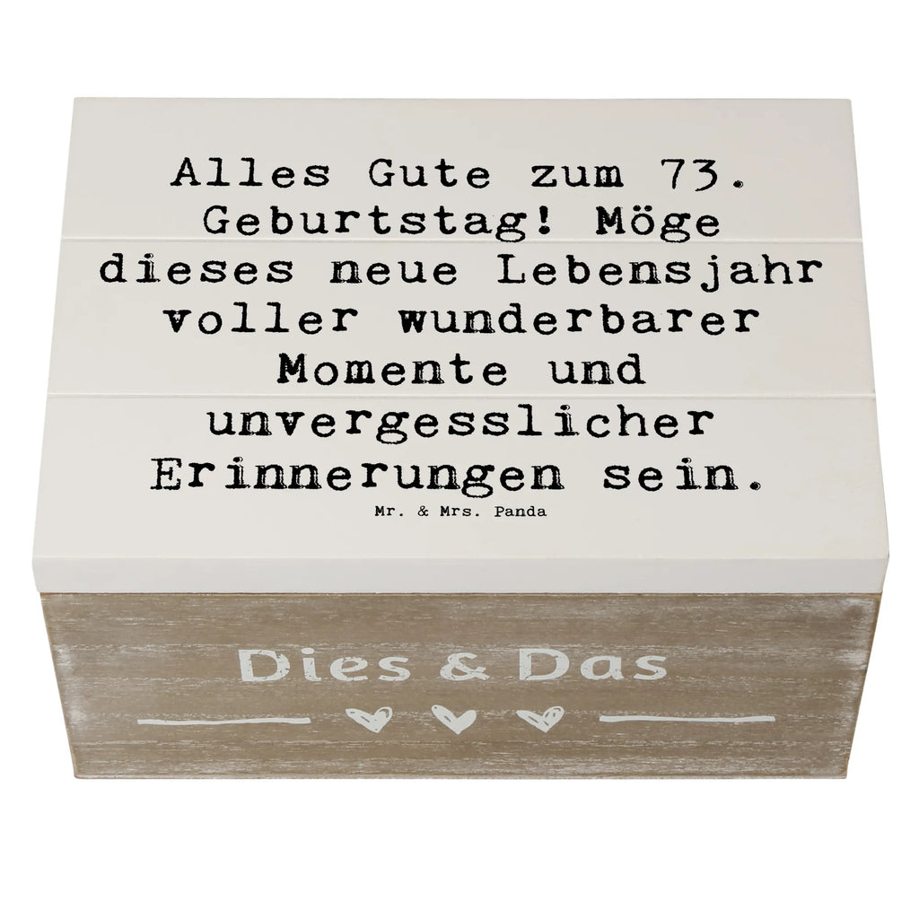 Holzkiste Spruch 73. Geburtstag Schatulle, Truhe, Schatzkiste, Erinnerungsbox, Aufbewahrungsbox, XXL, Kiste, Holzkiste, Geschenkdose, Dekokiste, Erinnerungskiste, Geschenkbox, Geburtstag, Geburtstagsgeschenk, Geschenk