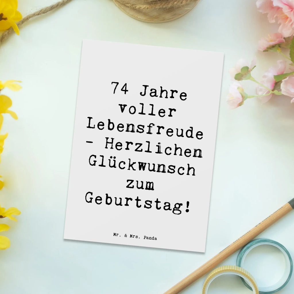 Postkarte Spruch 74. Geburtstag Lebensfreude Geburtstagskarte, Einladungskarten Geburtstag, Ansichtskarte, Dankeskarte, Karte, Geschenkkarte, Einladung Geburtstag, Einladung, Einladungskarte, Postkarte, Grußkarte, Ansichtskarten, Geburtstag, Geburtstagsgeschenk, Geschenk