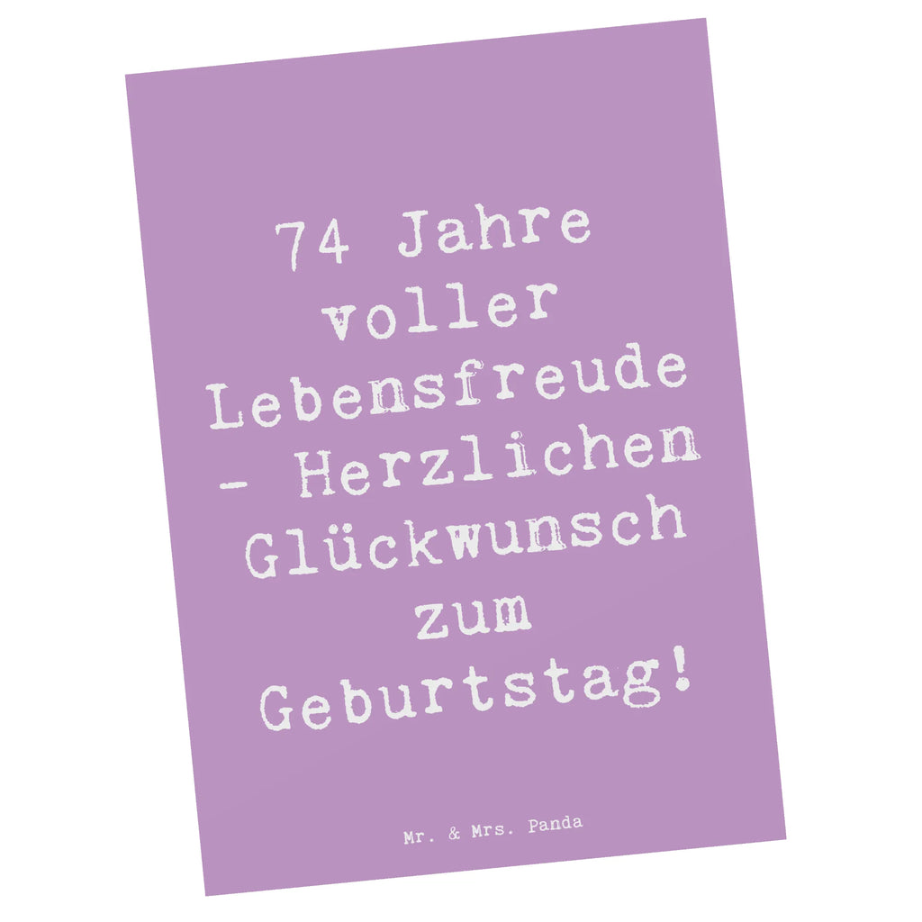 Postkarte Spruch 74. Geburtstag Lebensfreude Geburtstagskarte, Einladungskarten Geburtstag, Ansichtskarte, Dankeskarte, Karte, Geschenkkarte, Einladung Geburtstag, Einladung, Einladungskarte, Postkarte, Grußkarte, Ansichtskarten, Geburtstag, Geburtstagsgeschenk, Geschenk