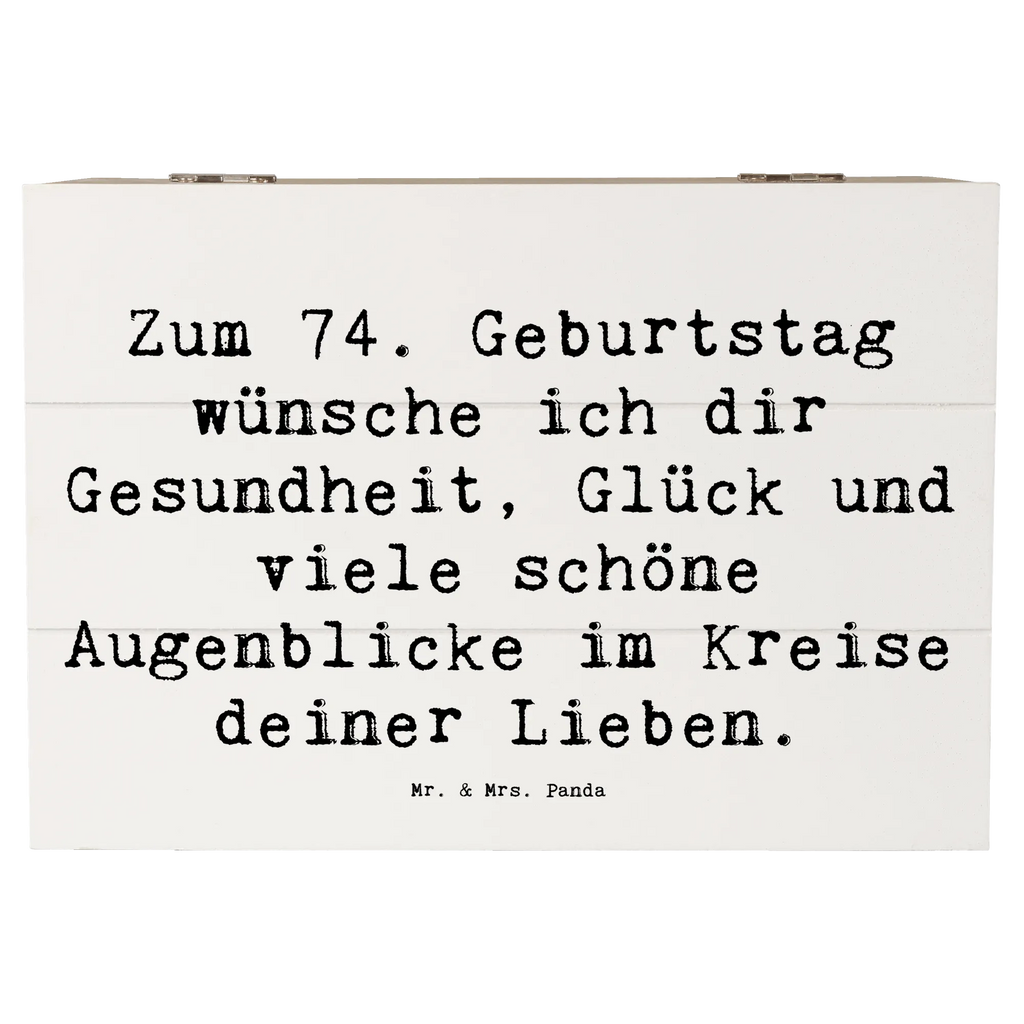 Holzkiste Spruch 74. Geburtstag Schatzkiste, XXL, Erinnerungskiste, Geschenkdose, Schatulle, Erinnerungsbox, Dekokiste, Geschenkbox, Aufbewahrungsbox, Kiste, Holzkiste, Truhe, Geburtstag, Geburtstagsgeschenk, Geschenk