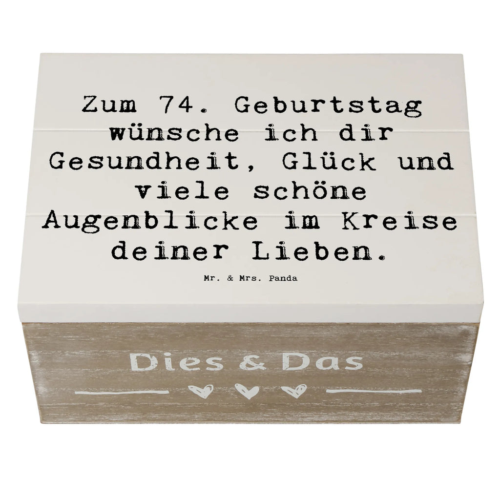 Holzkiste Spruch 74. Geburtstag Schatzkiste, XXL, Erinnerungskiste, Geschenkdose, Schatulle, Erinnerungsbox, Dekokiste, Geschenkbox, Aufbewahrungsbox, Kiste, Holzkiste, Truhe, Geburtstag, Geburtstagsgeschenk, Geschenk