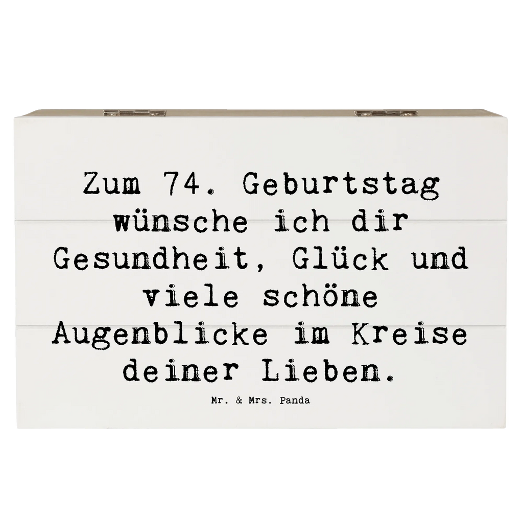 Holzkiste Spruch 74. Geburtstag Schatzkiste, XXL, Erinnerungskiste, Geschenkdose, Schatulle, Erinnerungsbox, Dekokiste, Geschenkbox, Aufbewahrungsbox, Kiste, Holzkiste, Truhe, Geburtstag, Geburtstagsgeschenk, Geschenk