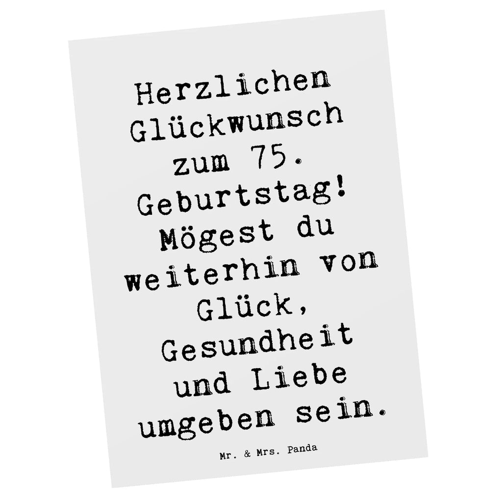 Postkarte Spruch 75. Geburtstag Karte, Einladungskarte, Dankeskarte, Einladung, Geschenkkarte, Einladung Geburtstag, Ansichtskarte, Grußkarte, Geburtstagskarte, Postkarte, Einladungskarten Geburtstag, Ansichtskarten, Geburtstag, Geburtstagsgeschenk, Geschenk