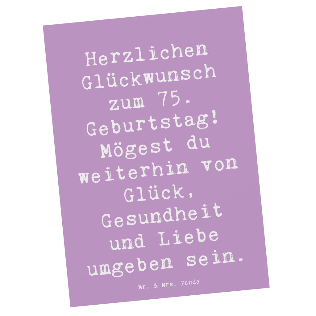 Postkarte Spruch 75. Geburtstag Karte, Einladungskarte, Dankeskarte, Einladung, Geschenkkarte, Einladung Geburtstag, Ansichtskarte, Grußkarte, Geburtstagskarte, Postkarte, Einladungskarten Geburtstag, Ansichtskarten, Geburtstag, Geburtstagsgeschenk, Geschenk