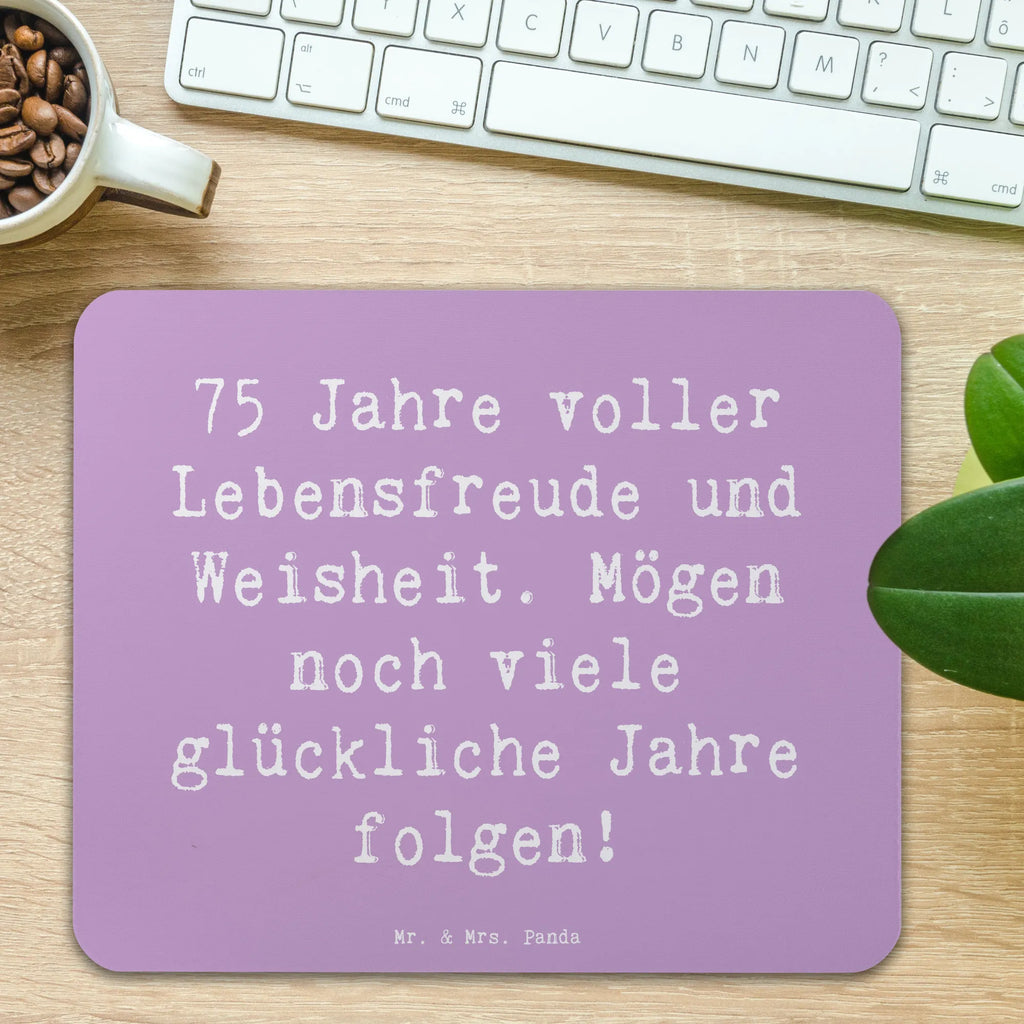 Mauspad Spruch 75. Geburtstag Lebensfreude Mauspad Büro, Mousepad, Arbeitszimmer, Büroausstattung, Mausunterlage, Einzigartiges Mauspad, Mauspad, Designer Mauspad, Computer zubehör, PC Zubehör, Geburtstag, Geburtstagsgeschenk, Geschenk
