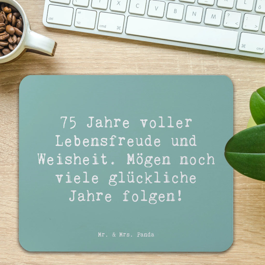 Mauspad Spruch 75. Geburtstag Lebensfreude Mauspad Büro, Mousepad, Arbeitszimmer, Büroausstattung, Mausunterlage, Einzigartiges Mauspad, Mauspad, Designer Mauspad, Computer zubehör, PC Zubehör, Geburtstag, Geburtstagsgeschenk, Geschenk