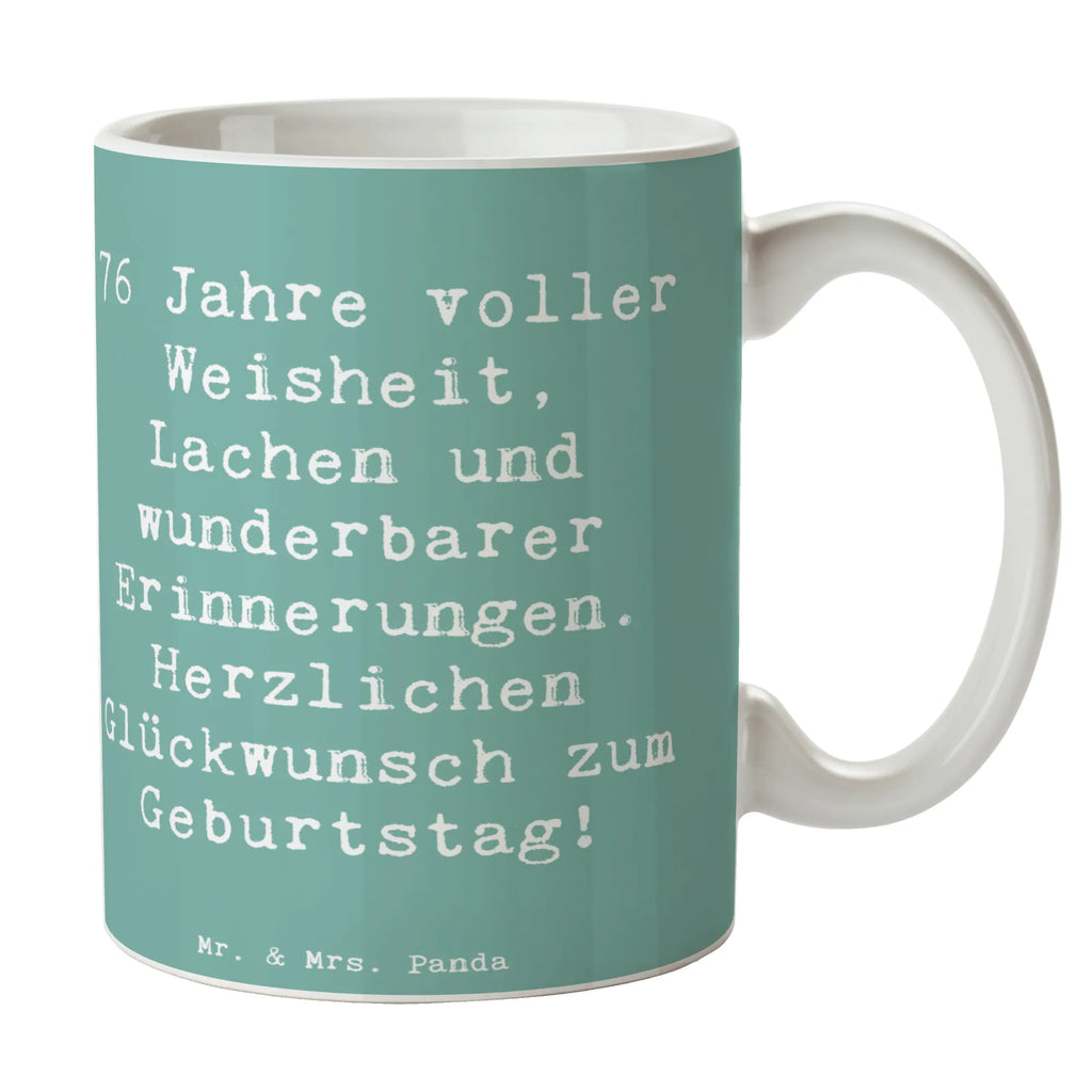 Tasse 76. Geburtstag Tasse, Geschenktasse, Bürotasse, Tasse mit Zitaten, Teetasse, Tasse mit Motiven, Kaffeetasse, Keramiktasse, Porzellantasse, Geburtstag, Geburtstagsgeschenk, Geschenk