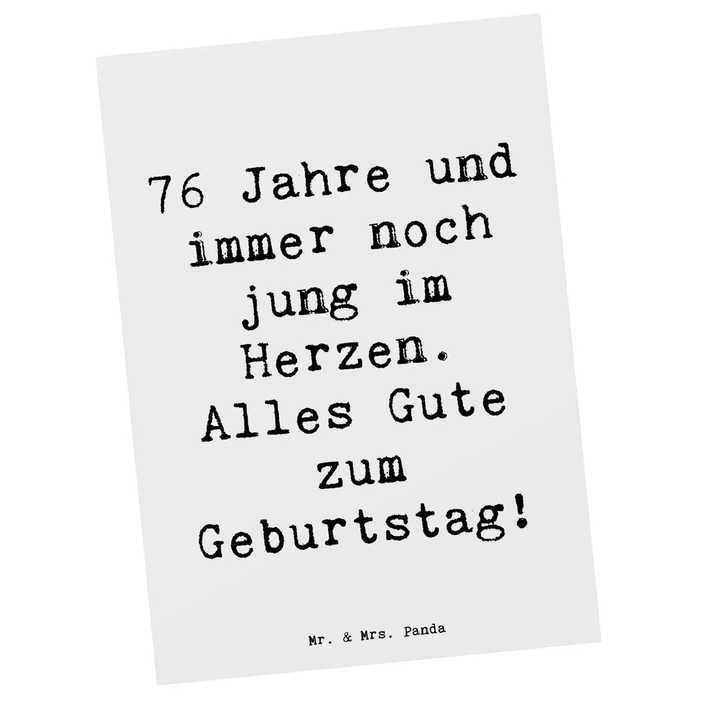 Postkarte Spruch 76. Geburtstag Herzjung Karte, Einladungskarten Geburtstag, Dankeskarte, Grußkarte, Ansichtskarten, Geschenkkarte, Geburtstagskarte, Einladung, Postkarte, Ansichtskarte, Einladung Geburtstag, Einladungskarte, Geburtstag, Geburtstagsgeschenk, Geschenk