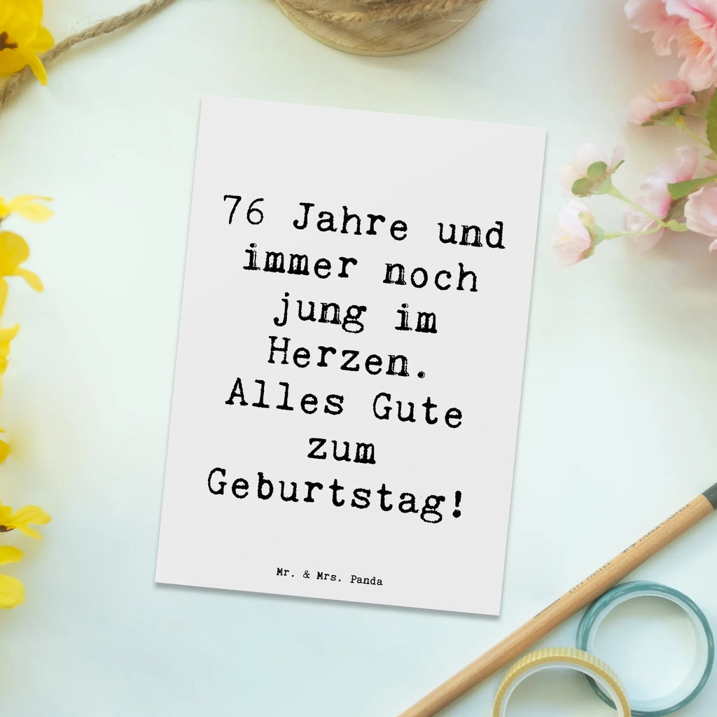 Postkarte Spruch 76. Geburtstag Herzjung Karte, Einladungskarten Geburtstag, Dankeskarte, Grußkarte, Ansichtskarten, Geschenkkarte, Geburtstagskarte, Einladung, Postkarte, Ansichtskarte, Einladung Geburtstag, Einladungskarte, Geburtstag, Geburtstagsgeschenk, Geschenk
