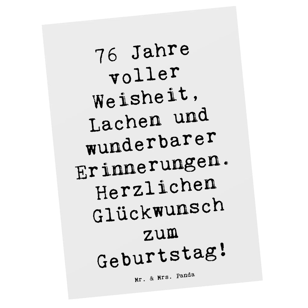 Postkarte Spruch 76. Geburtstag Einladungskarte, Karte, Ansichtskarte, Ansichtskarten, Geburtstagskarte, Einladung, Grußkarte, Postkarte, Dankeskarte, Einladung Geburtstag, Einladungskarten Geburtstag, Geschenkkarte, Geburtstag, Geburtstagsgeschenk, Geschenk